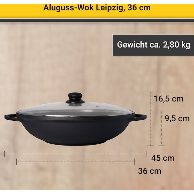 Krüger Wok, Aluminiumguss, (1 tlg.), Ø 36 cm bestellen | BAUR