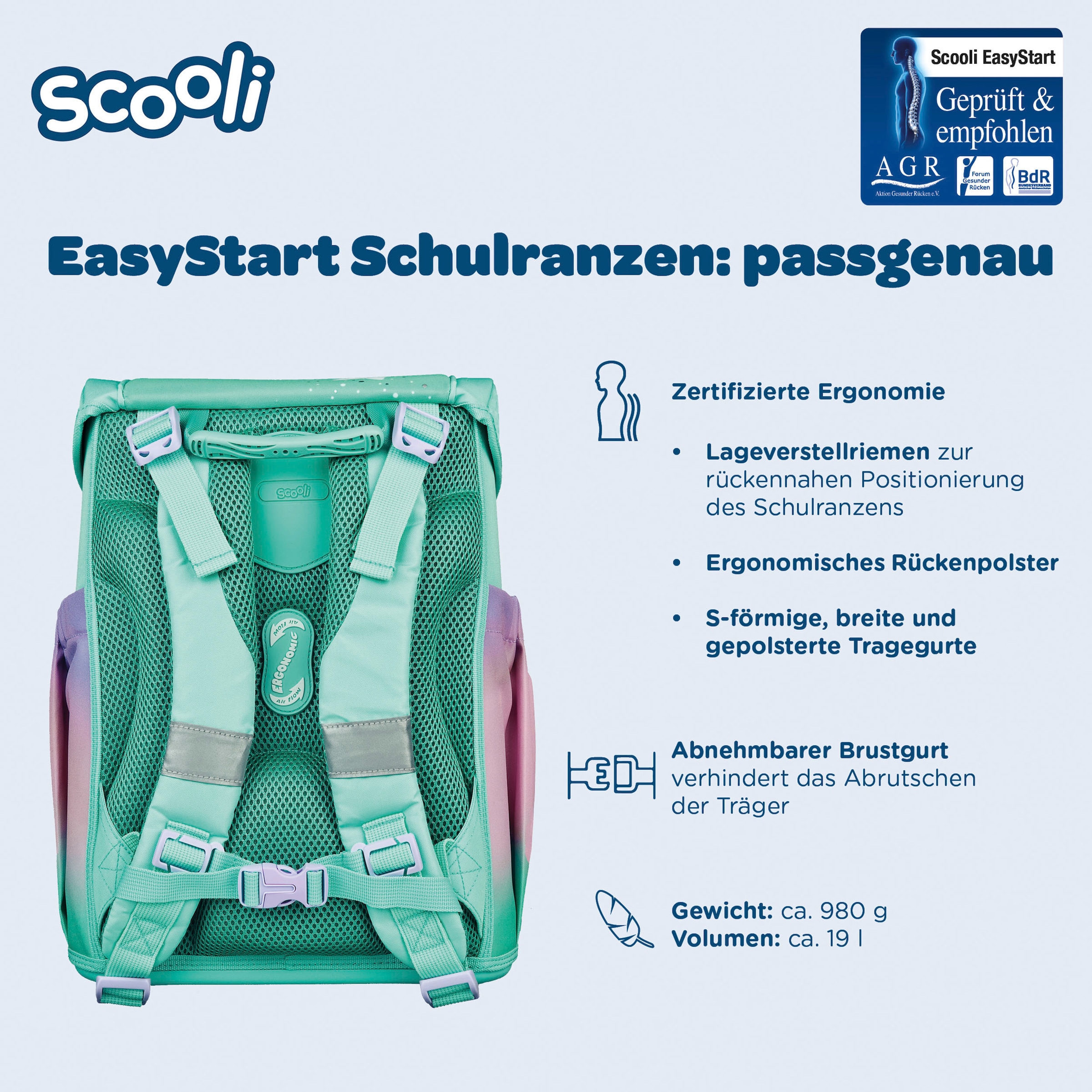 Scooli Schulranzen »Easy Start« Reflektoren