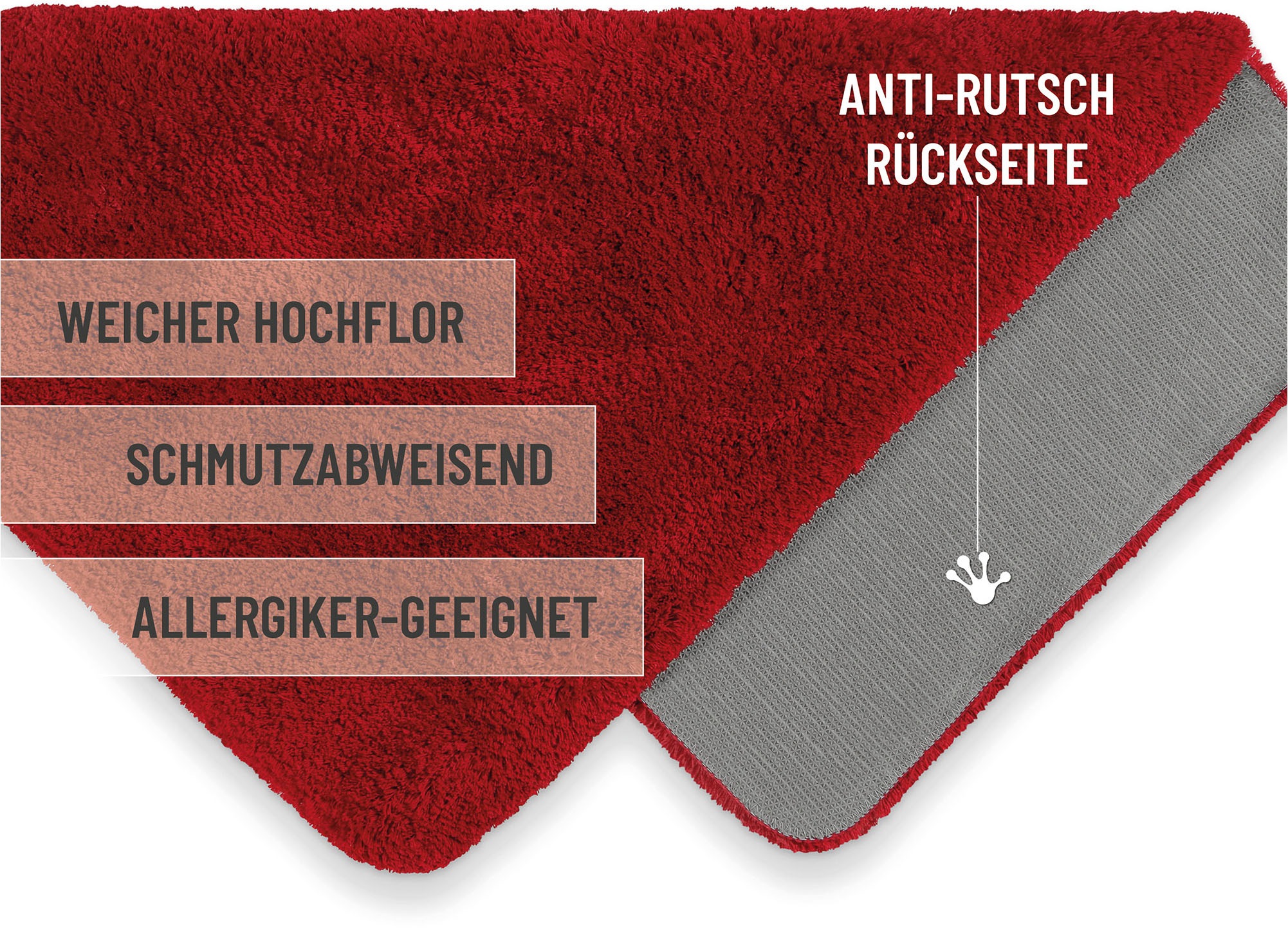 Homie Living Badematte »Porto Azzurro«, rutschhemmend beschichtet, fußbodenheizungsgeeignet-schnell trocknend, Badteppich, uni, rechteckig & rund, waschbar, Badezimmerteppich