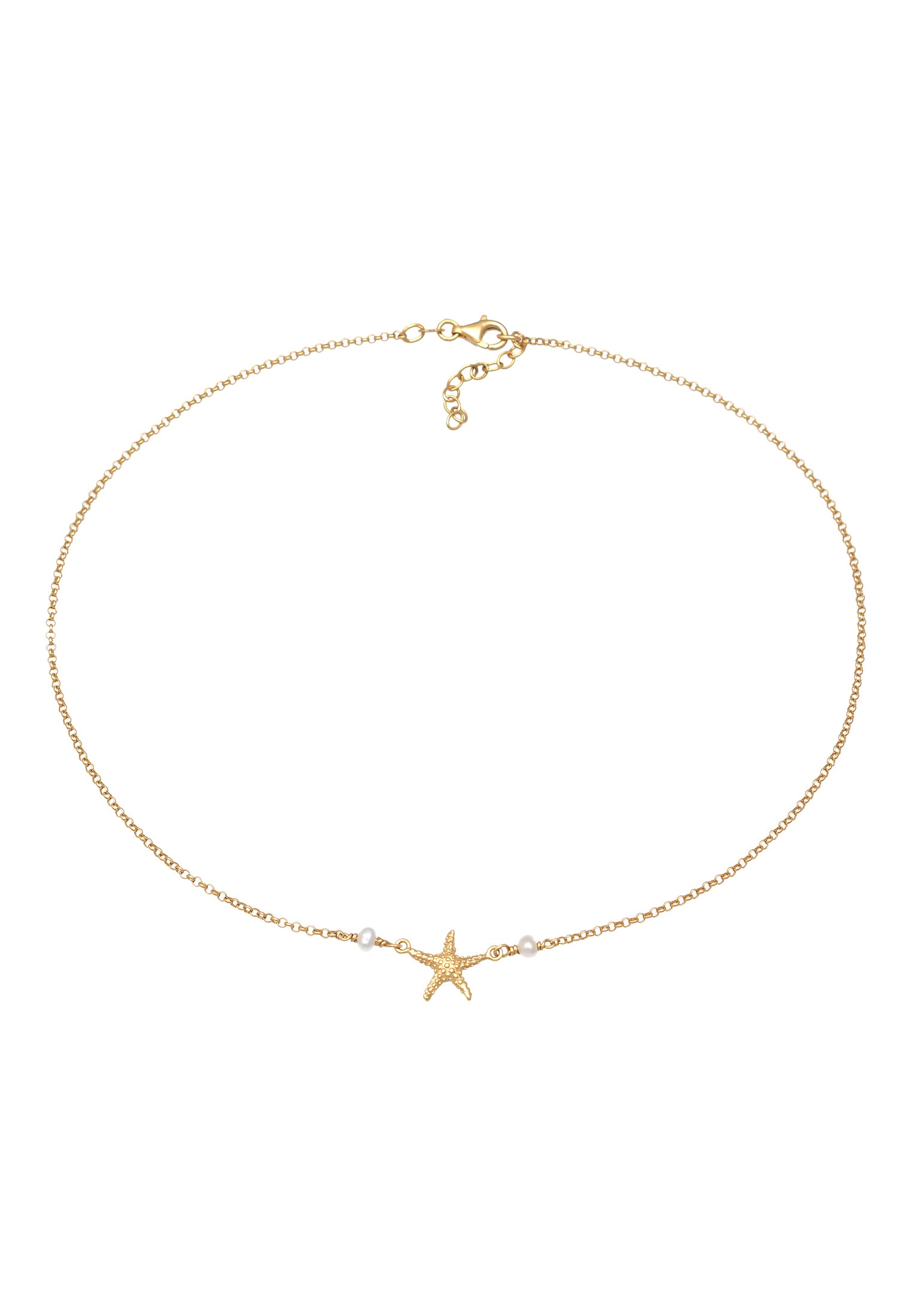 Elli Choker »Halskette Seestern Perle Maritim Beach 925 Silber«