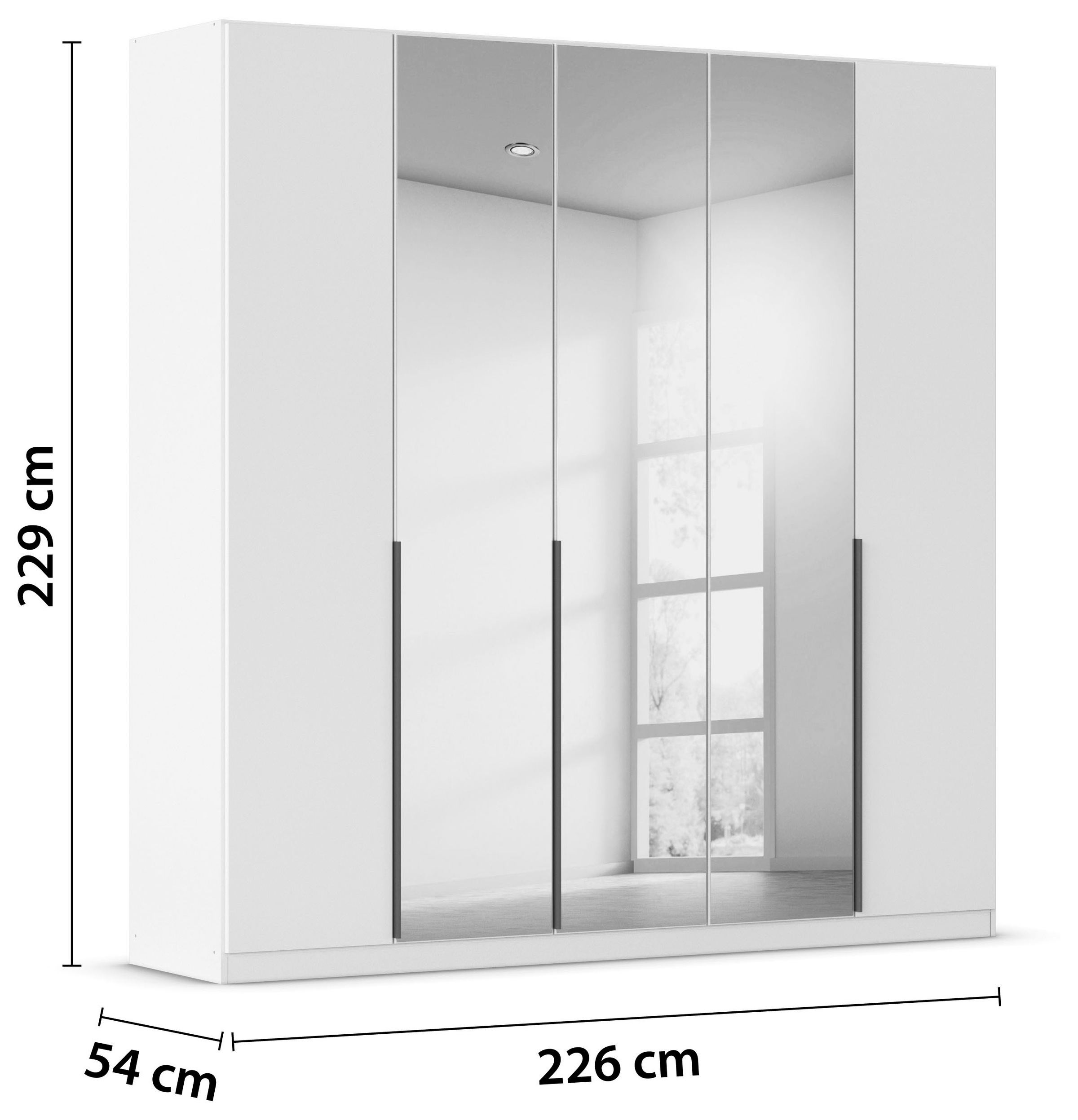 rauch Drehtürenschrank »Kleiderschrank Schrank Garderobe AGORDO mit Dekor- oder Hochglanzfront«, (in zwei Griff-Farben, Breiten 91-360 cm), durchdachte Innenausstattung, in 7 Breiten und 2 Höhen MADE IN GERMANY