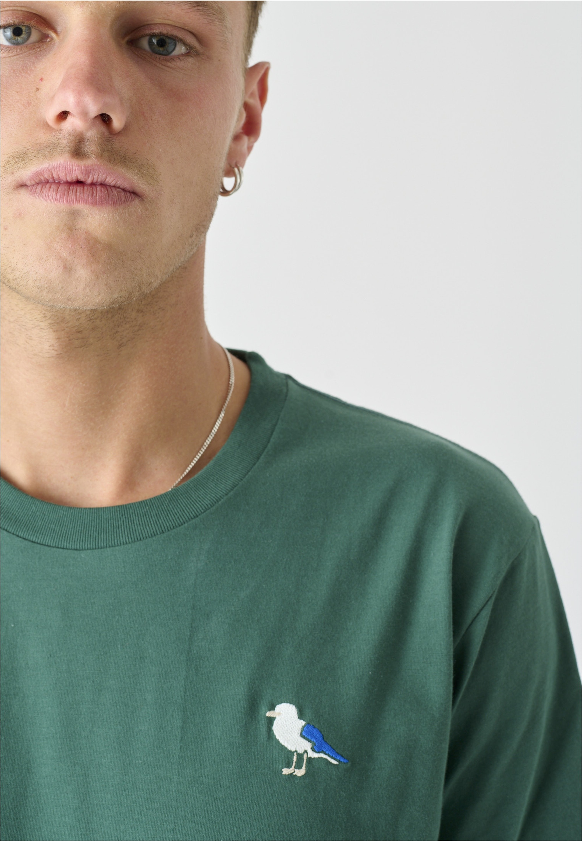 Cleptomanicx T-Shirt »Embro Gull«, (1 tlg.), mit Gull-Stickerei
