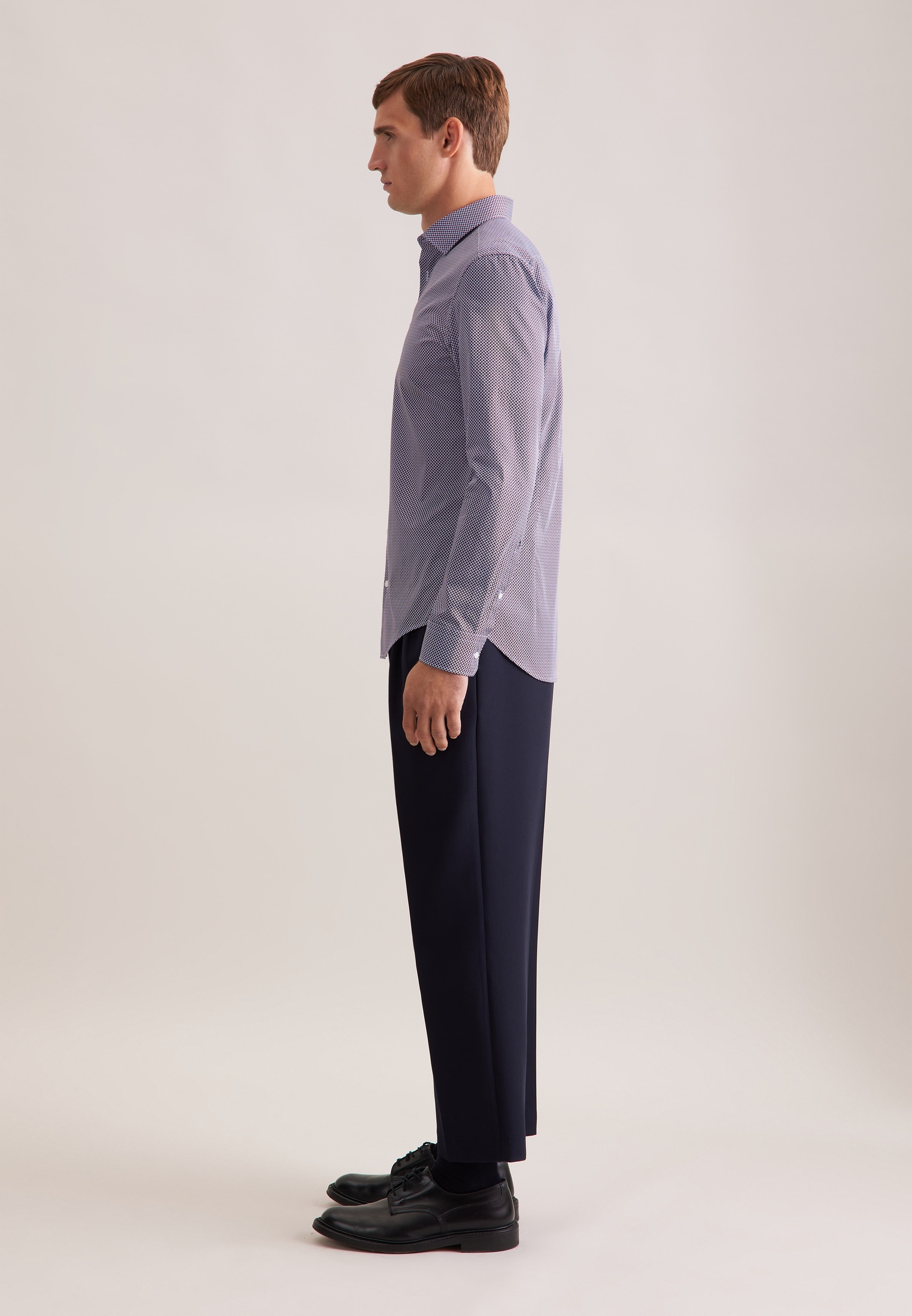 seidensticker Businesshemd »Schwarze Rose« Slim 1/1 Kentkragen Geometrische Muster