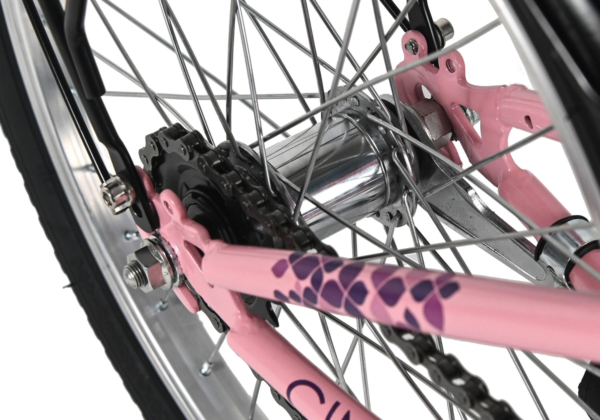 Dacapo Kinderfahrrad »20" Cindy Rosa 1 Gang RH 27 cm mit Beleuchtung - Ab 6 Jahre« 1 Gang ohne Schaltung