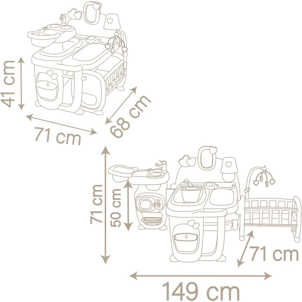Smoby Puppen Pflegecenter »Baby Nurse, Puppen Spielcenter«