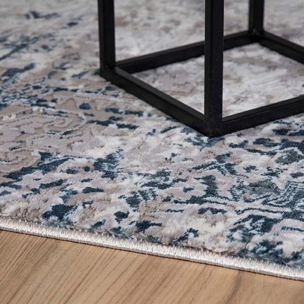 Teppich OBSESSION "My Phoenix 120", blau (hellblau), B:120cm H:9mm L:170cm, Polyester, Teppiche, Teppich, modernes 3D-Design, ideal im Wohnzimmer & Schlafzimmer 3