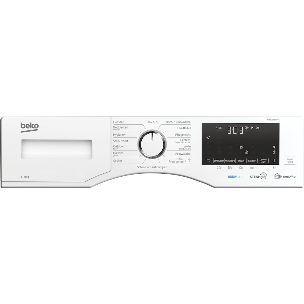 BEKO Waschmaschine »WMY91466AQ1«, WMY91466AQ1, 9 kg, 1400 U/min