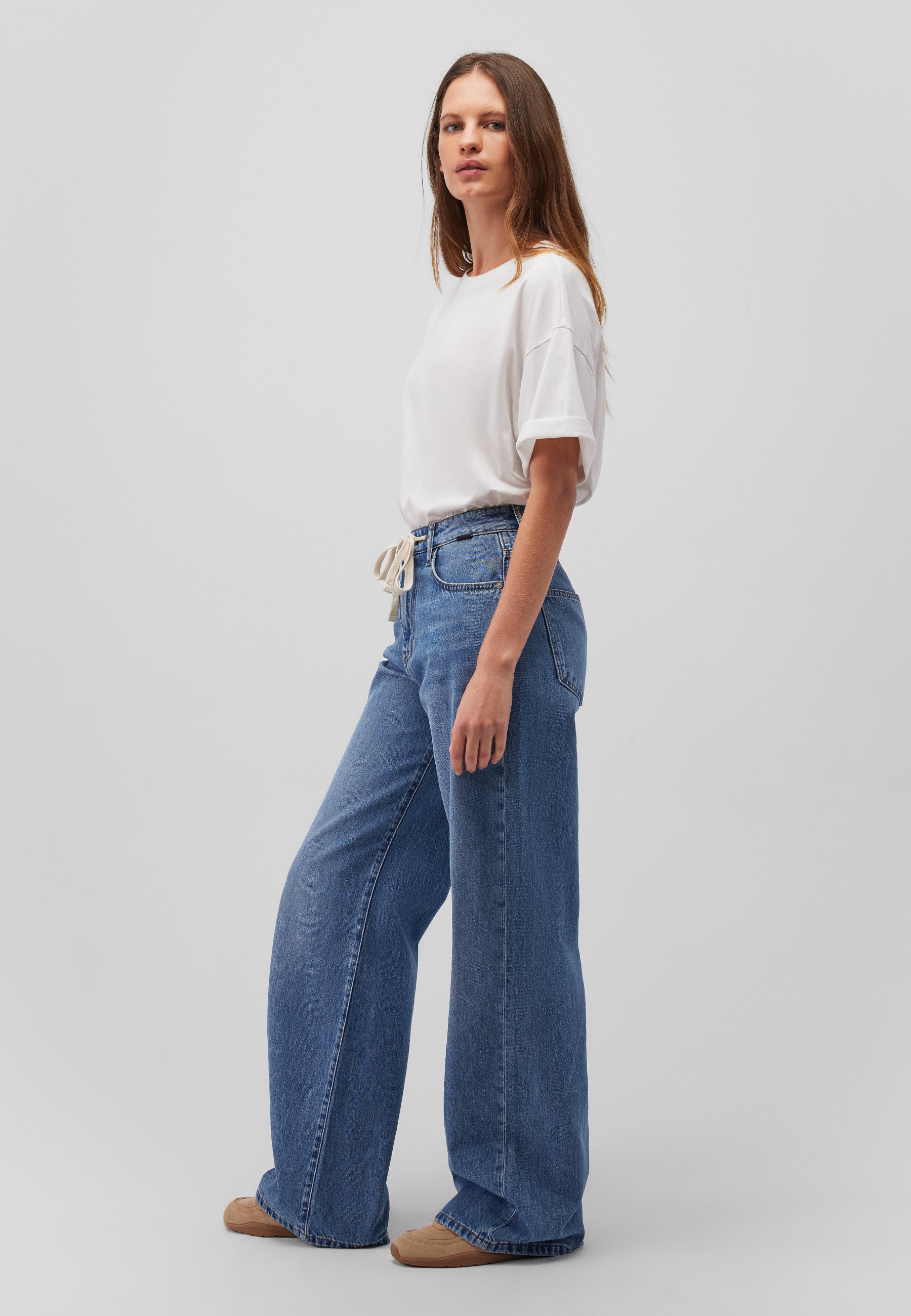 Mavi Loose-fit-Jeans »MALIBU WITH BELT«, Loose Wide Leg Jeans