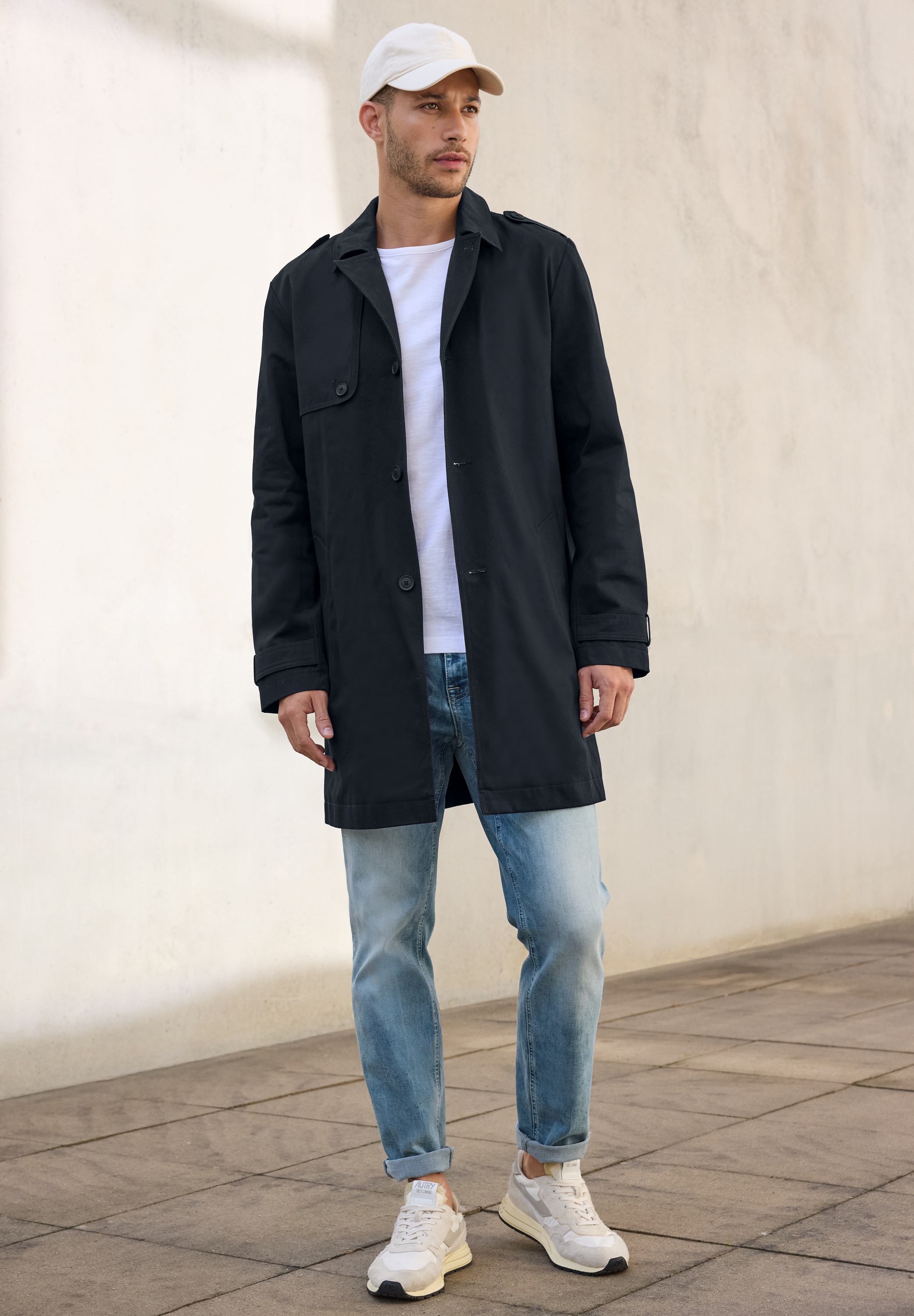 STREET ONE MEN Outdoorjacke ohne Kapuze mit Reverskragen