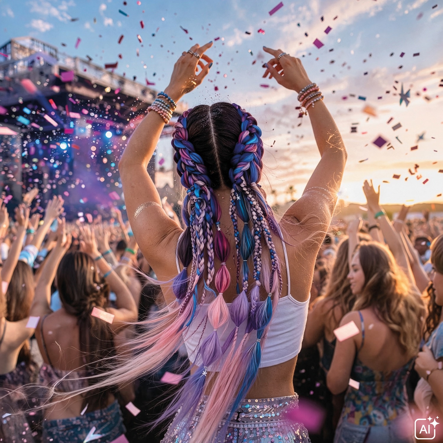 Lena® Kreativset »The Craft Box, DIY Festival Hair Set«