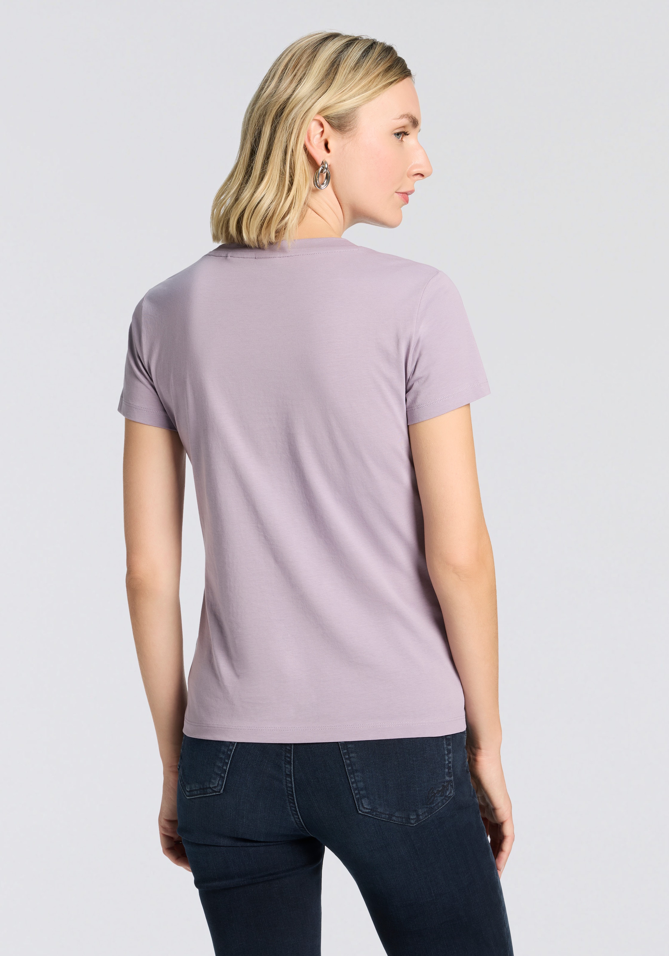 BOSS ORANGE T-Shirt "Esogo Premium Damenmode" mit Rundhals, Strassapplikati günstig online kaufen