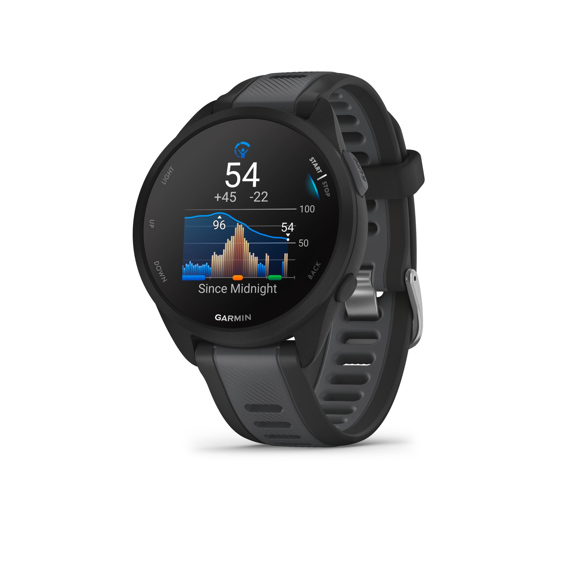 GARMIN Smartwatch "Forerunner 165", schwarz, Smartwatches, smarte Laufuhr, Garmin Coach, Tracknavigation, Wettkampfkalender