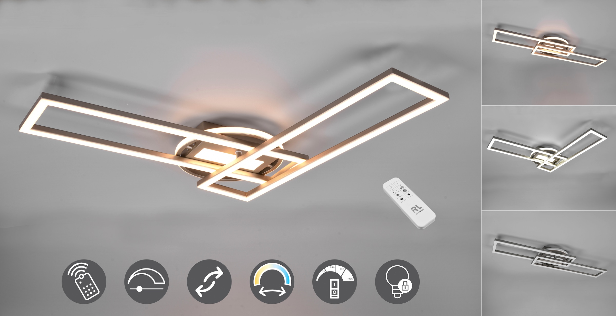 LED Deckenleuchte »Twister«, 1 flammig, Leuchtmittel LED-Board | LED fest integriert,...