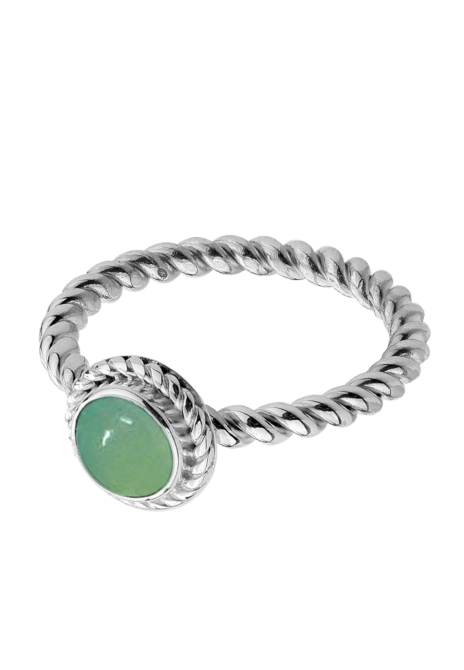 Nenalina Fingerring »Grüner Achat Geburtsstein Mai Trend 925 Silber«