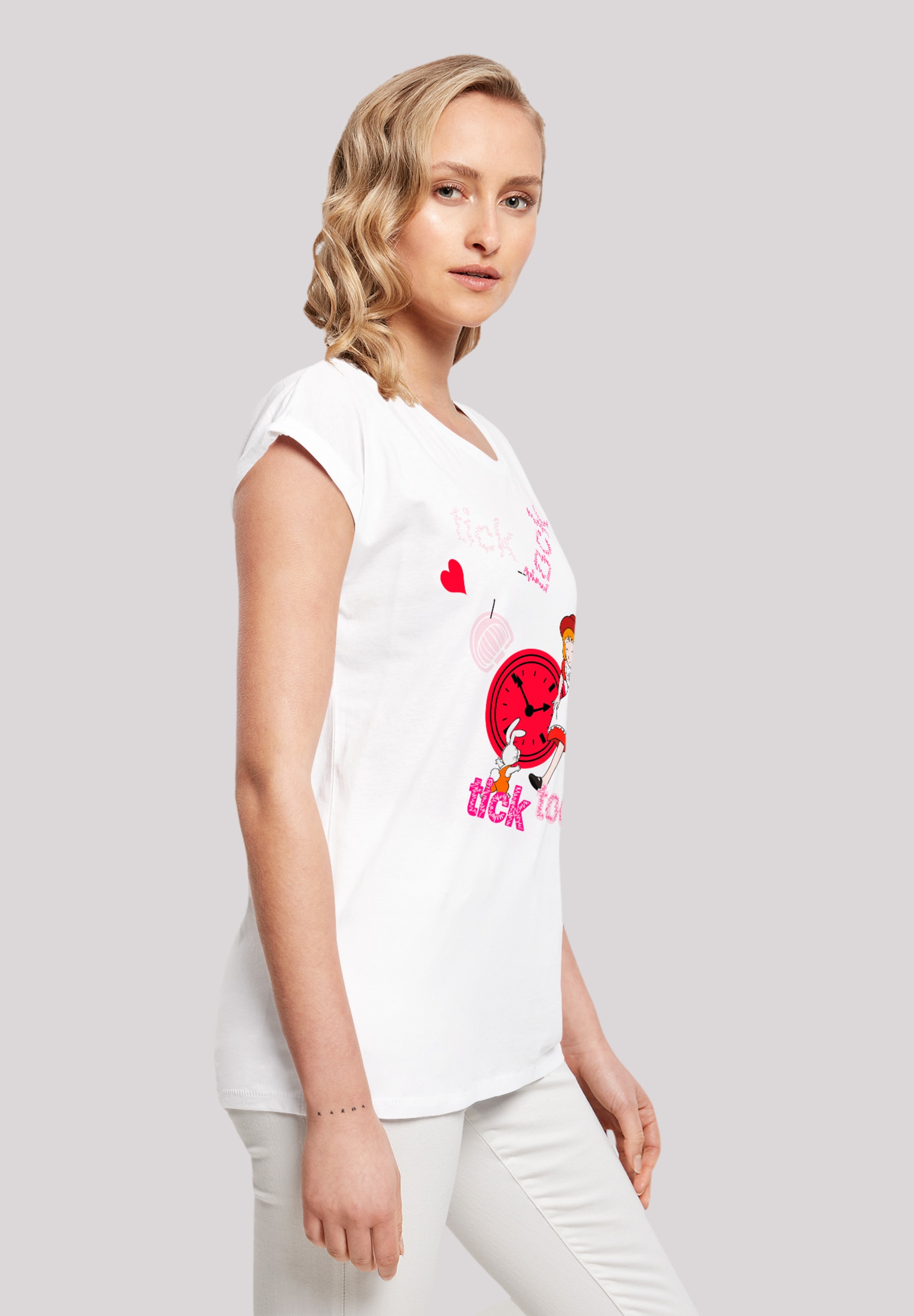F4NT4STIC T-Shirt »Alice im Wunderland Tick Tock«, Retro, Heroes of Childhood, TV Serie