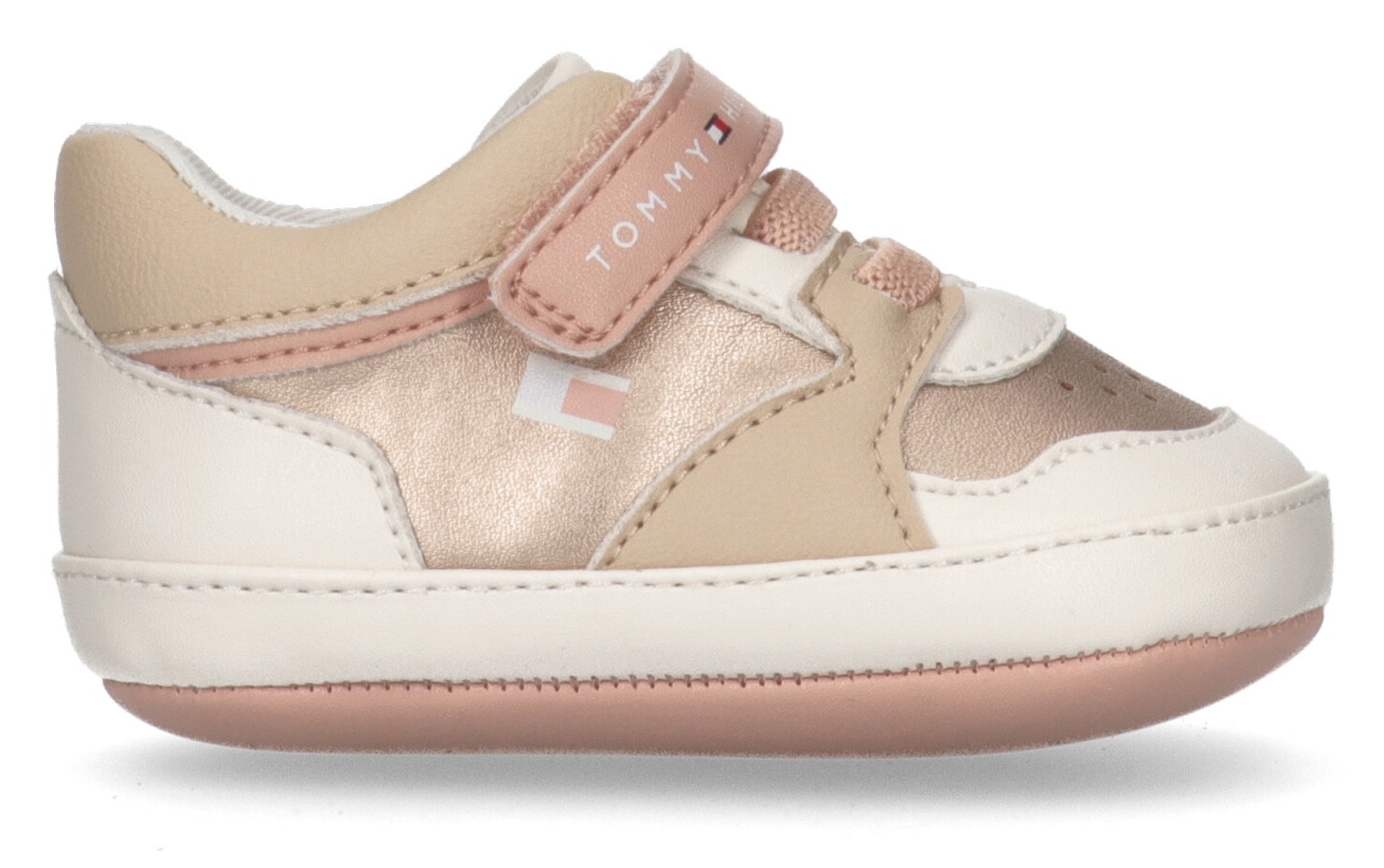 Tommy Hilfiger Krabbelschuh, Babyschuh, Sneaker, Wagenschuh mit Metallic Einsatz