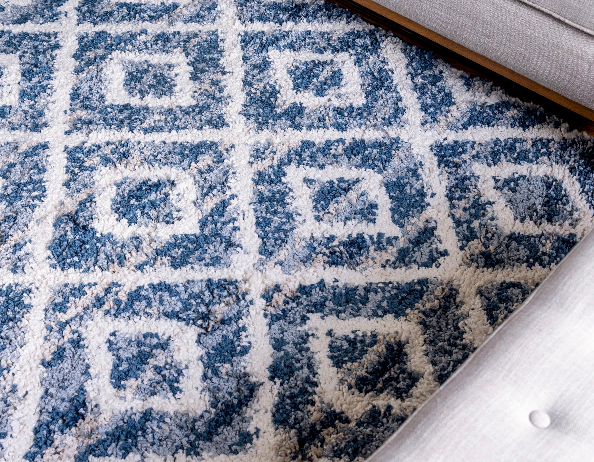 Myflair Möbel & Accessoires Hochflor-Läufer »Top Shag Lagerräumung«, rechteckig, 32 mm Höhe, Läufer, gewebt, Rauten Design, melierte Optik, weich, mit Fransen