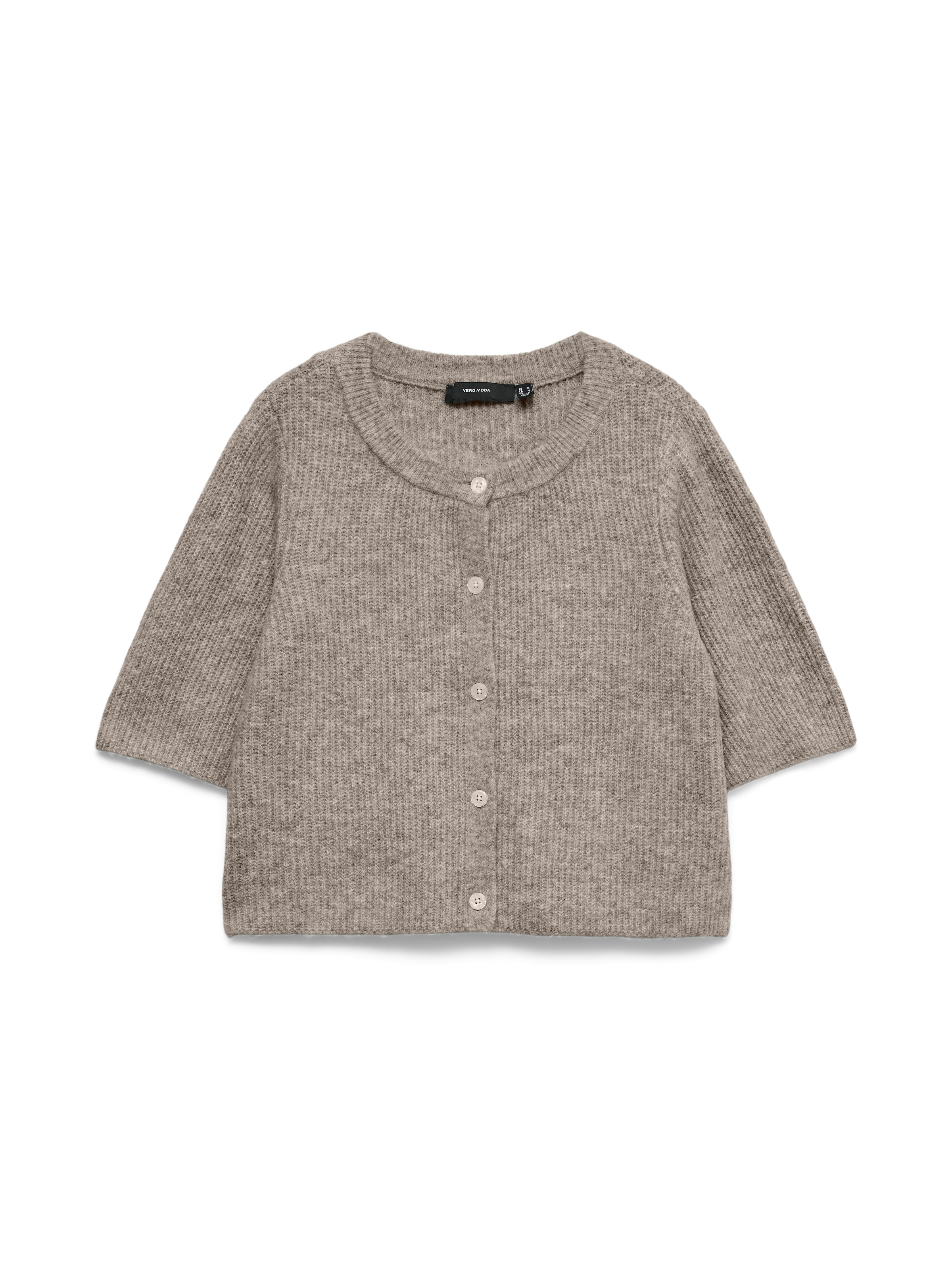 Vero Moda Strickjacke »VMSOFFE 2/4 O-NECK CARDIGAN NOOS« Materialmix, regular fit