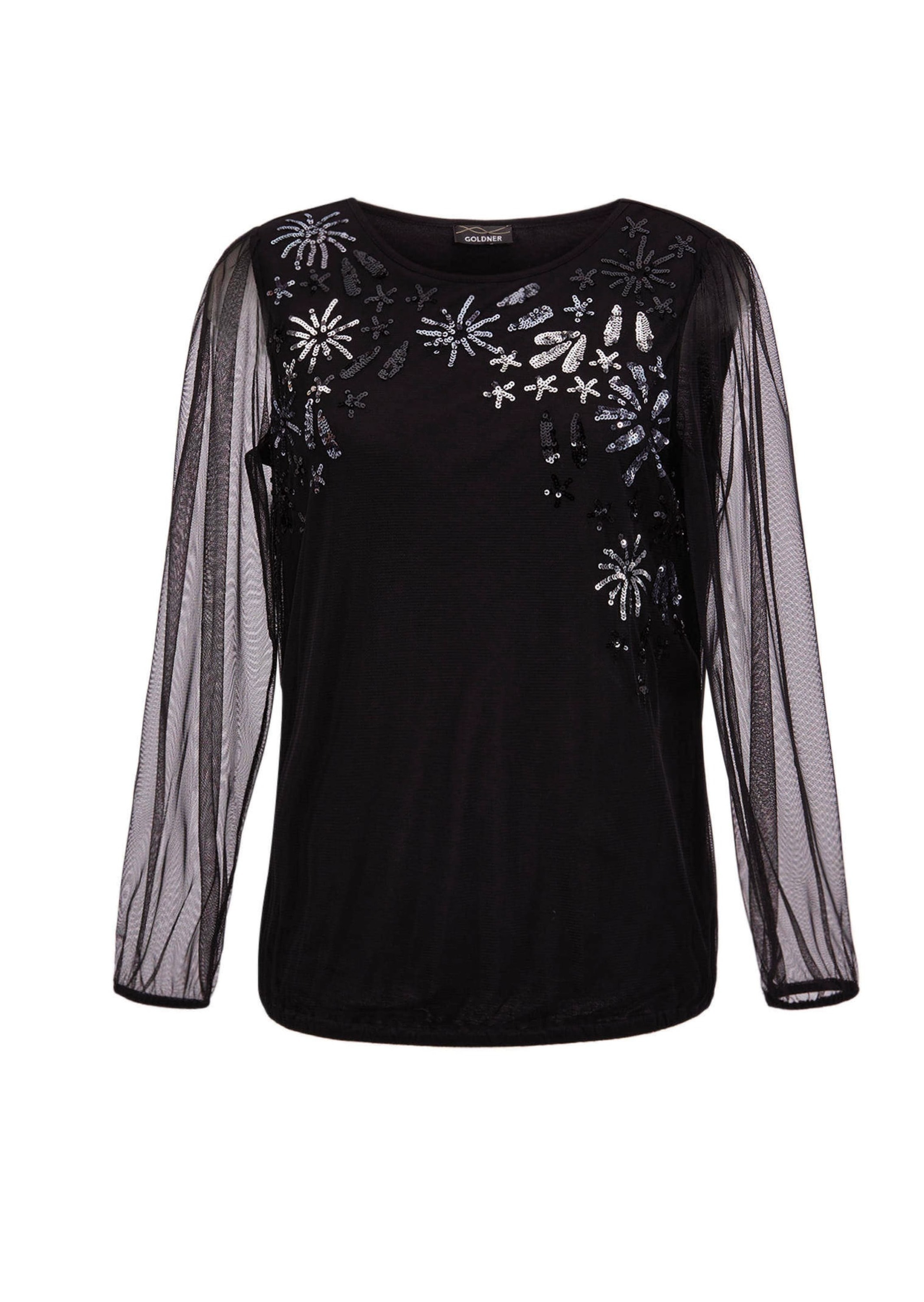 GOLDNER Kurzarmshirt "Langarmshirt mit transparenten Ärmeln" keine/nicht Re günstig online kaufen