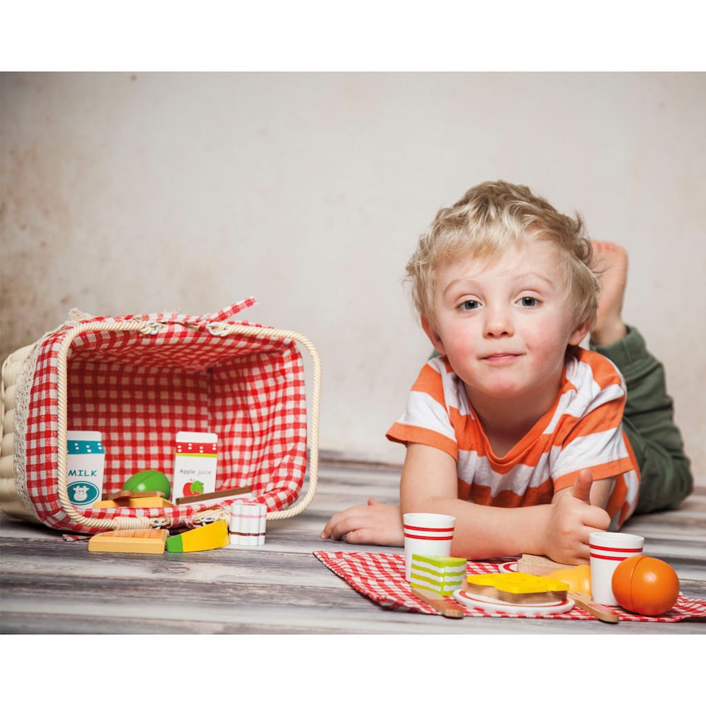 New Classic Toys® Spiellebensmittel »Bon Appetit - Schneideset Picknickkorb«, (27 tlg.)