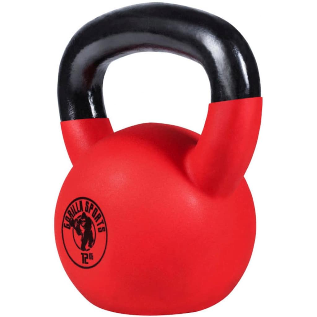 GORILLA SPORTS Kettlebell »Kugelhantel Schwunghantel Kugelgewicht aus Vinyl 28 kg«, (Set)