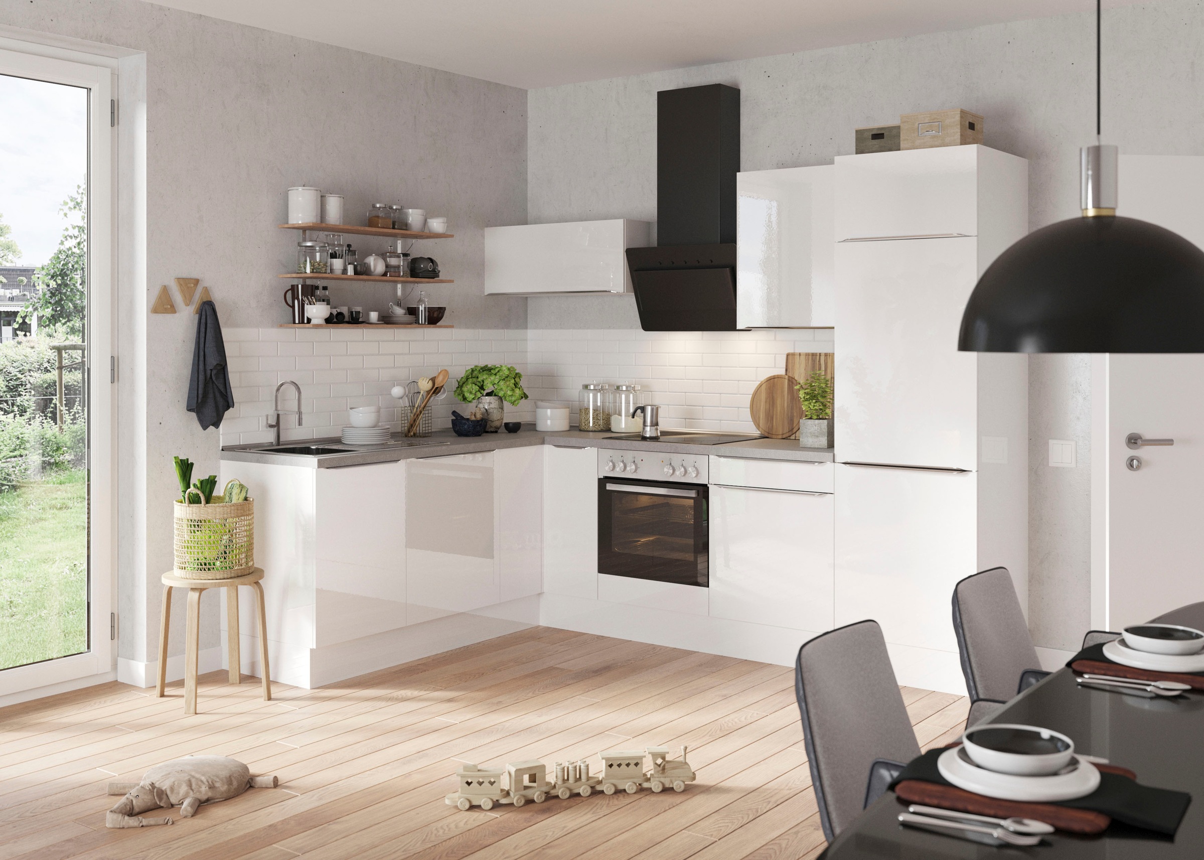 OPTIFIT Winkelküche »Aken«, ohne E-Geräte, Stellbreite 200 x 270 cm