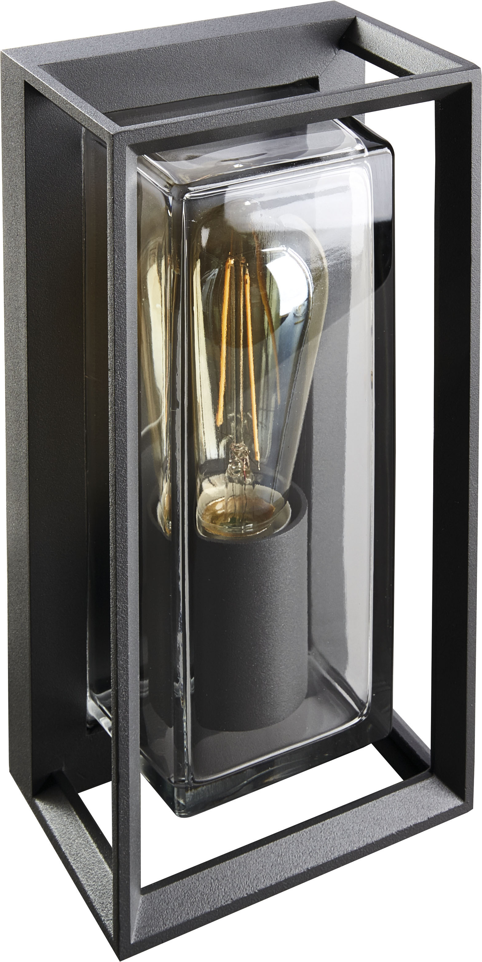 HEITRONIC Außen-Wandleuchte "Alicante" E27 Wand-Außenleuchte,Echtglas,exkl. Leuchtmittel wechselbar