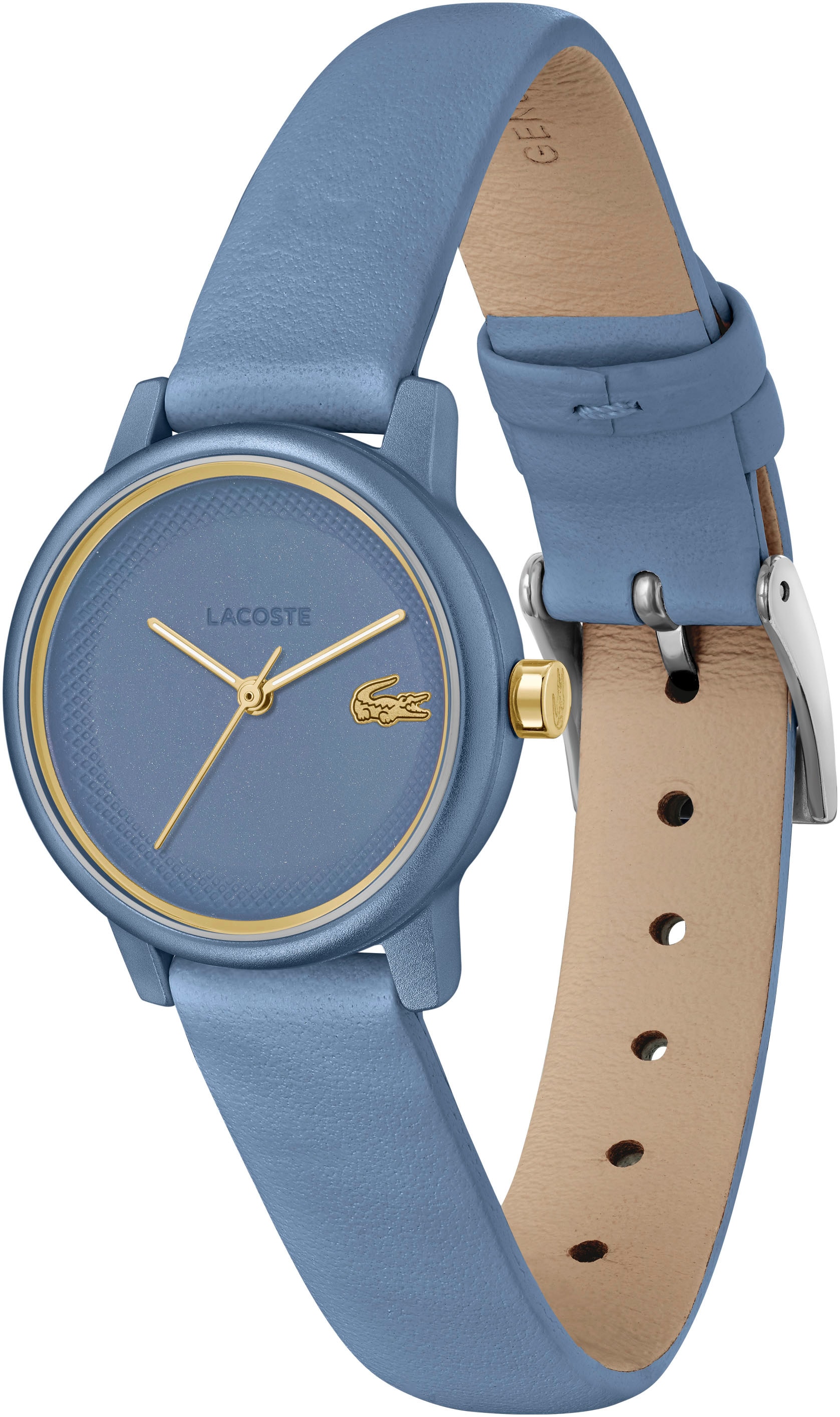 Lacoste Quarzuhr »LACOSTE 12.12 SWIFT«, Armbanduhr, Damenuhr, Lederarmband, analog