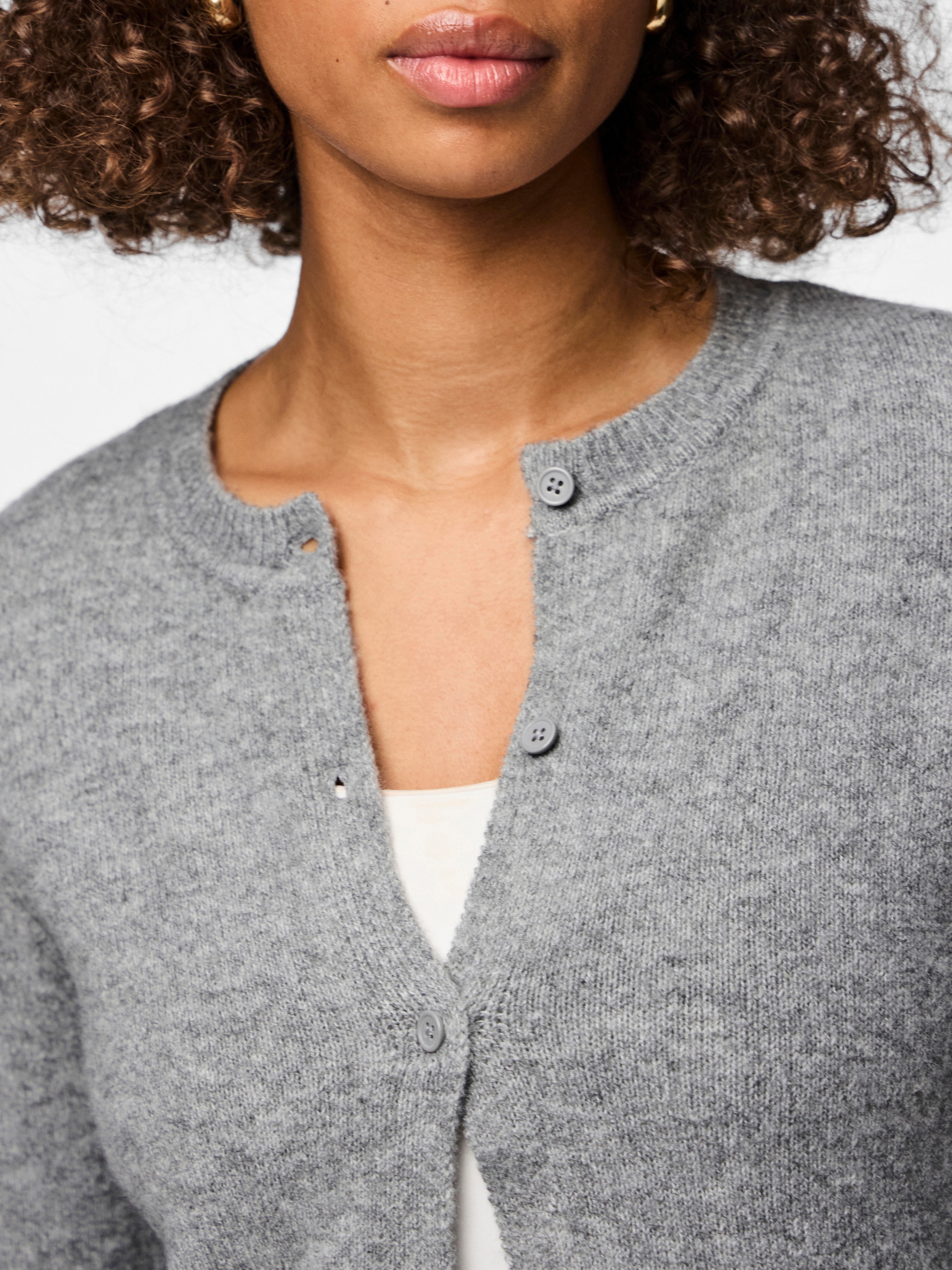 pieces Strickjacke "PCMALOU LS KNIT CARDIGAN NOOS BC" Materialmix, slim fit günstig online kaufen