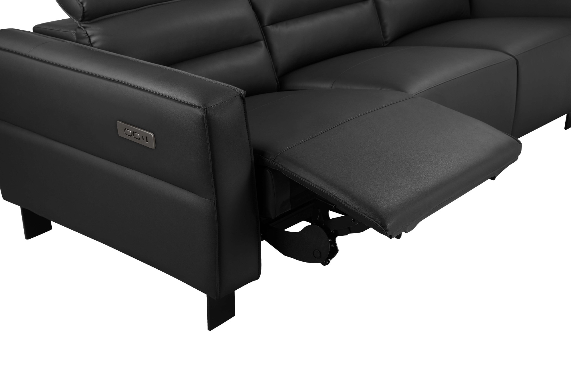 Places of Style 3-Sitzer »Carpari, 224cm, manuelle od. elektrische Relaxfunktion in 2 Sitzen«, mit USB-A/C, Kopfteilverstellung, Echtleder, Kunstleder, Webstoff