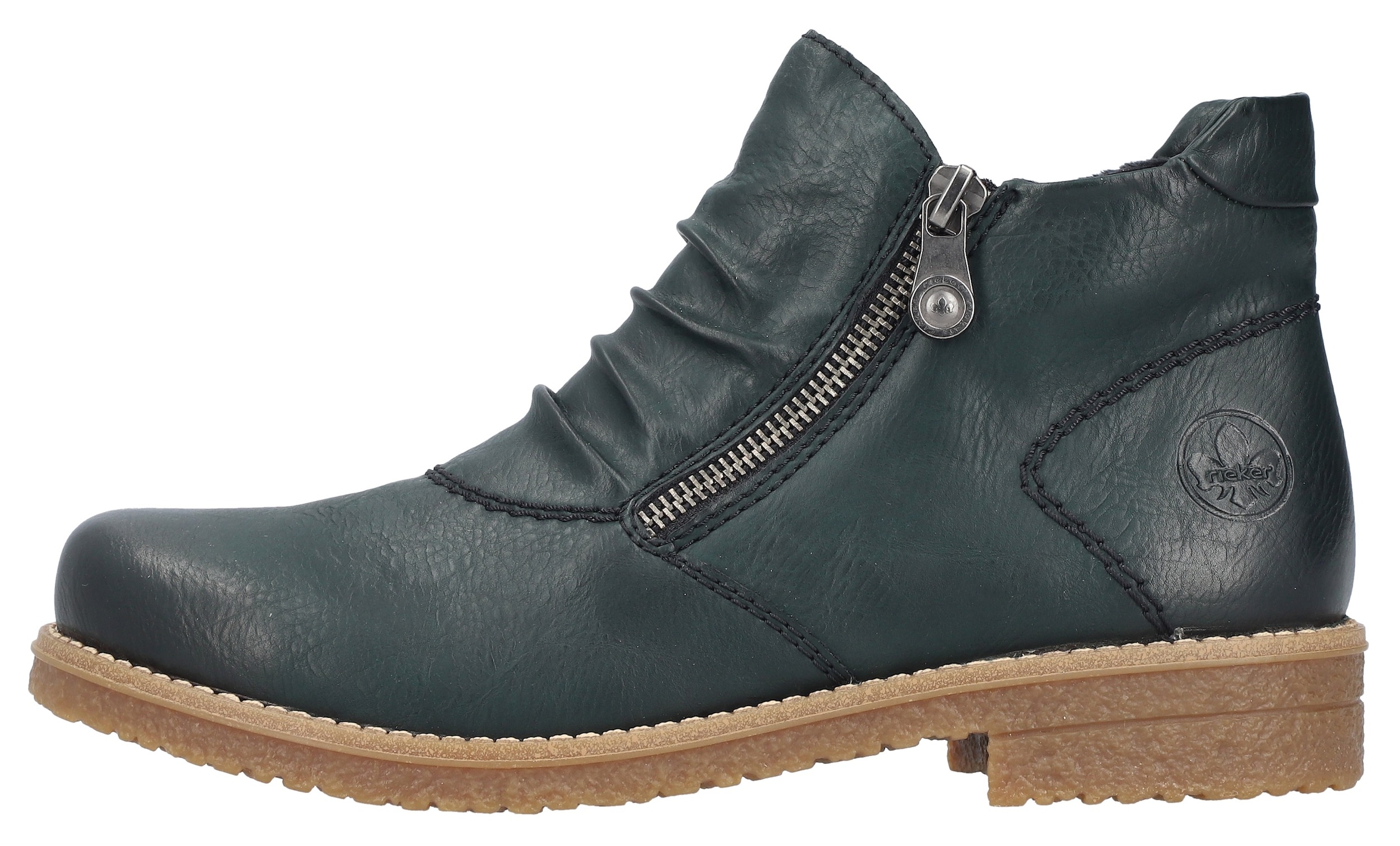 Rieker Stiefelette, Schlupfboots, Ankleboots mit beidseitigem Reißverschluss