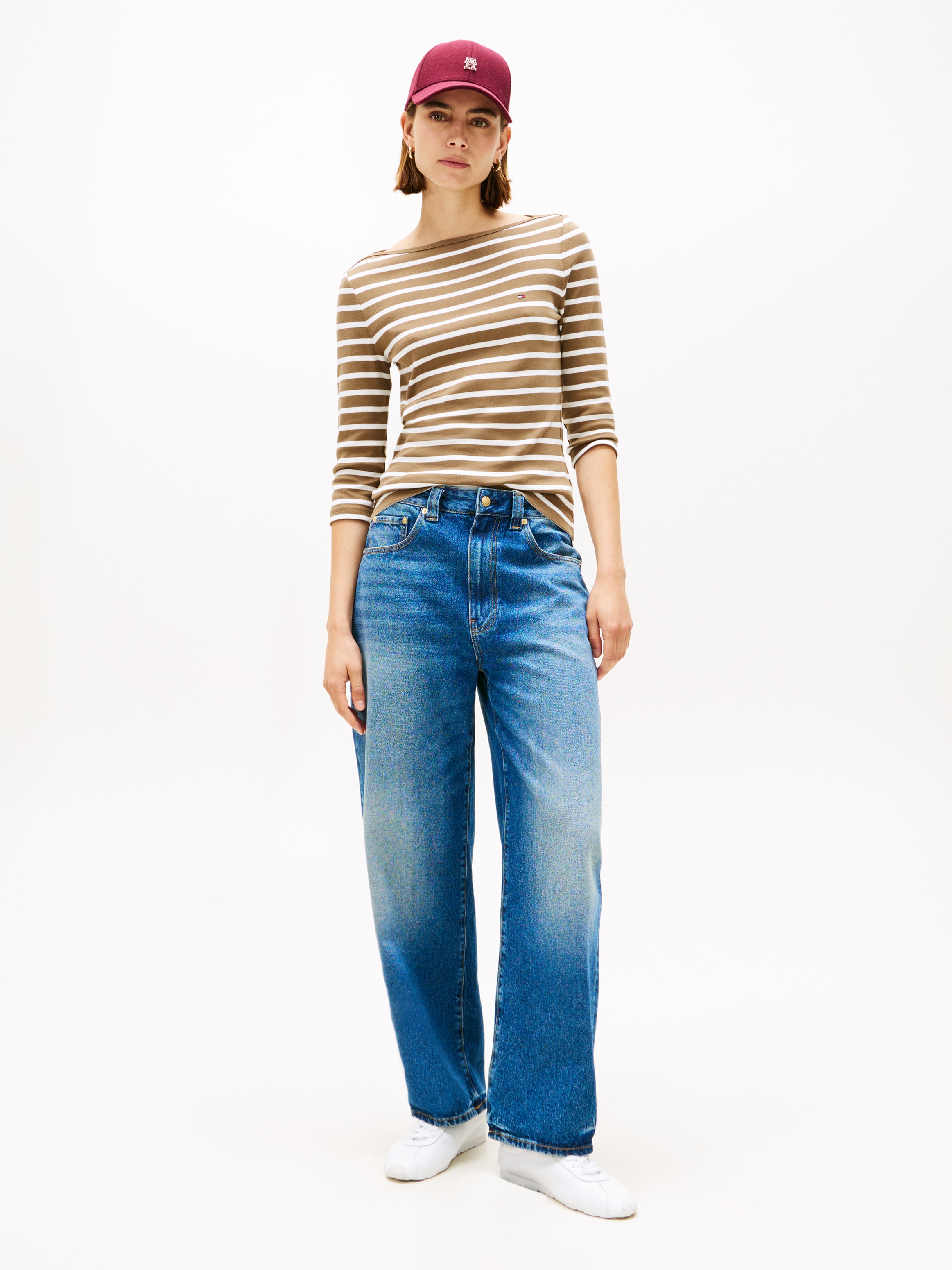 Tommy Hilfiger 3/4-Arm-Shirt »NEW CODY BOAT-NECK« Baumwolle, U-Boot-Ausschnitt, Slim Fit