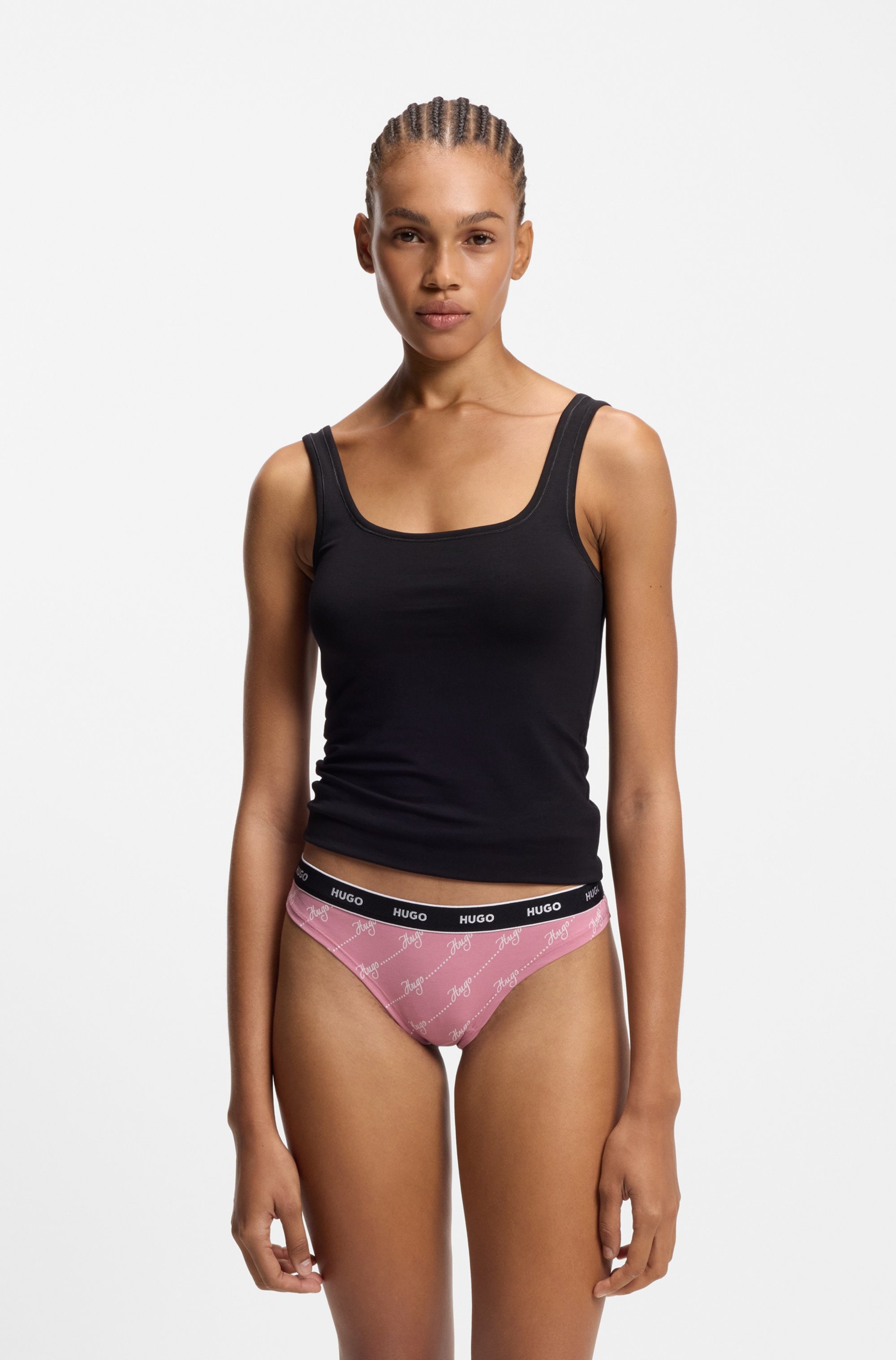 HUGO Underwear String »TRIPLET THONG DESIGN« 3 Stk. wiederholendes Logo am Bund