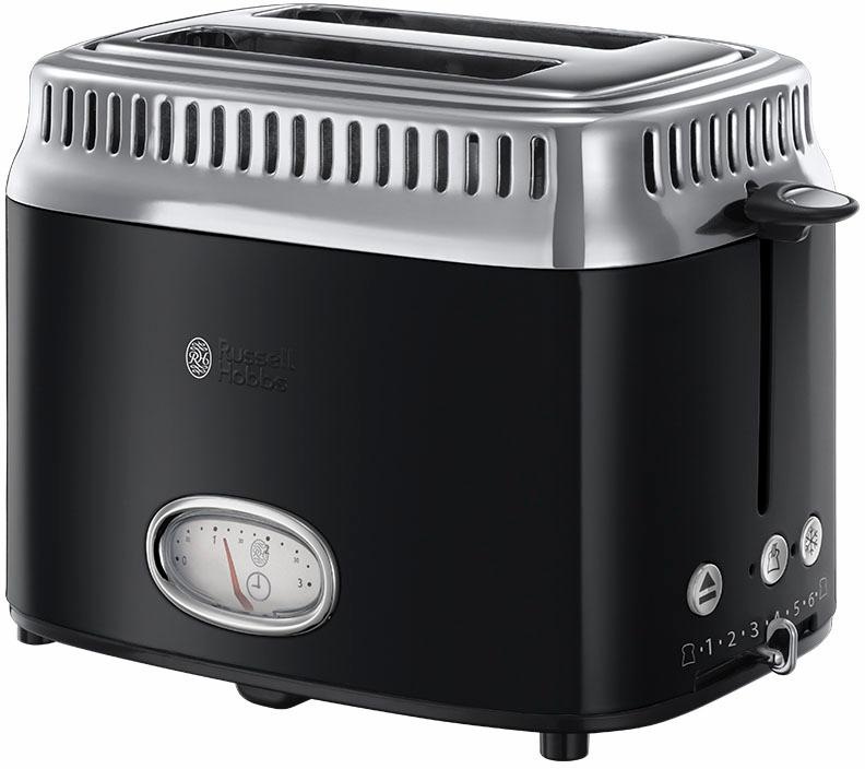 RUSSELL HOBBS Toaster "21681-56" 2 kurze Schlitze 1300 W Retro Classic Noir günstig online kaufen