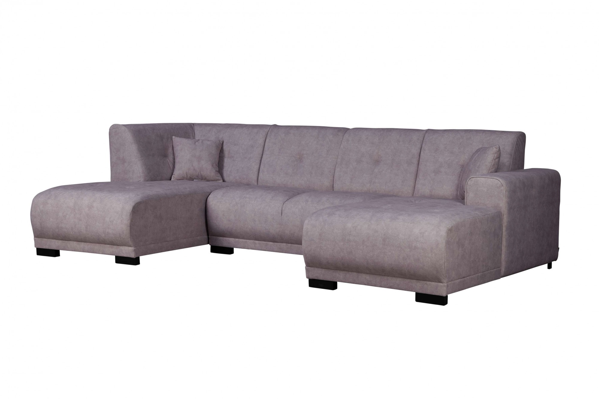 Home affaire Wohnlandschaft »Langeland U-Form«, incl. 2 Zierkissen, Recamiere wahlweise links oder rechts