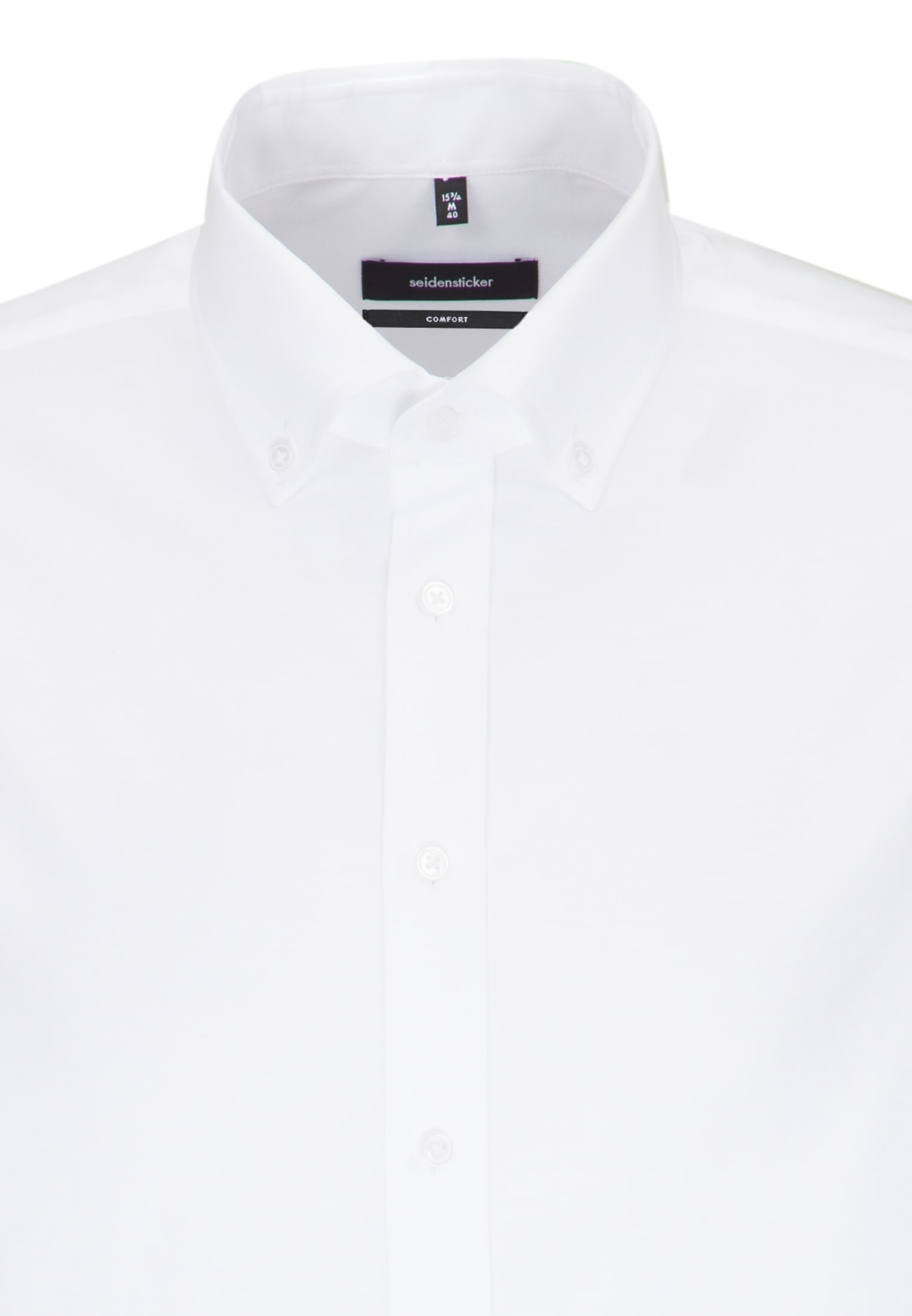 seidensticker Businesshemd »Comfort«, Comfort Langarm Button-Down-Kragen Uni