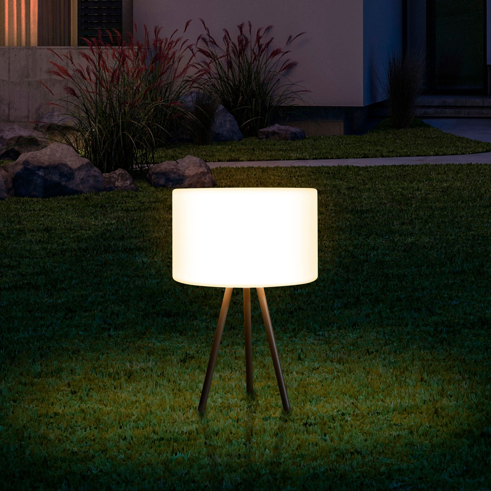 Tischleuchte Akku BAUR Dreibein Paco LED Tischleuchte Nachtischlampe | »BRUCE«, Home Outdoor Skandinavische