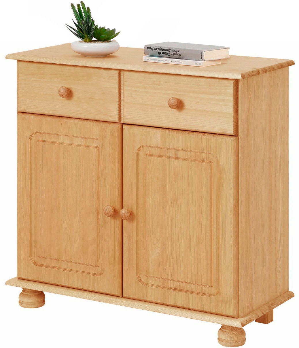 Home affaire Sideboard »Mette«, Kommode mit gefrästen, kugelförmigen Füßen, Breite 80 cm