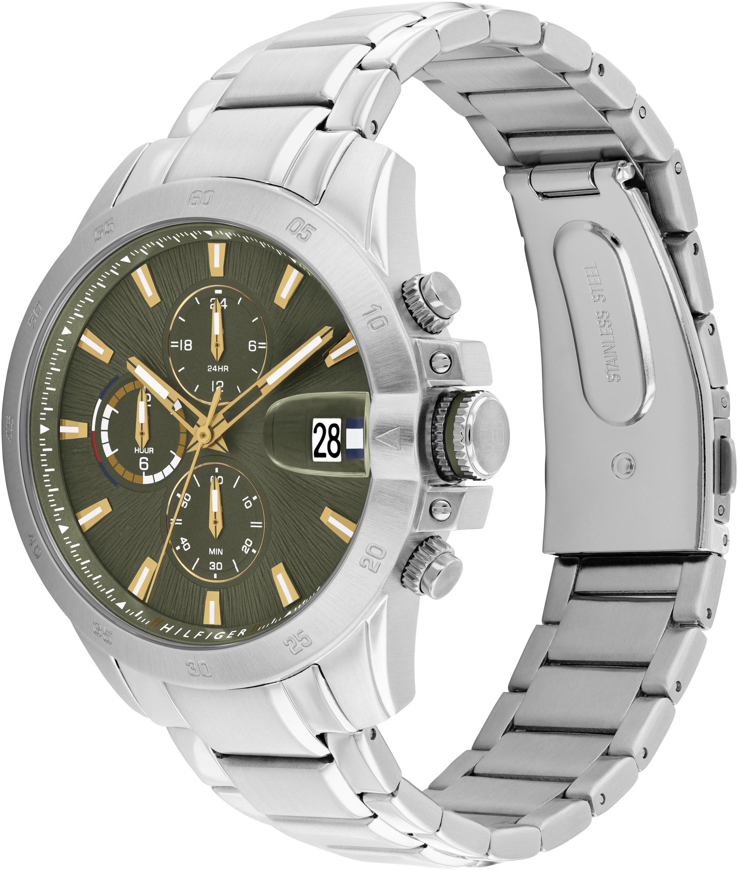 Tommy Hilfiger Multifunktionsuhr »Jameson«, Quarzuhr, Armbanduhr, Herrenuhr, Edelstahlarmband, analog, Tag