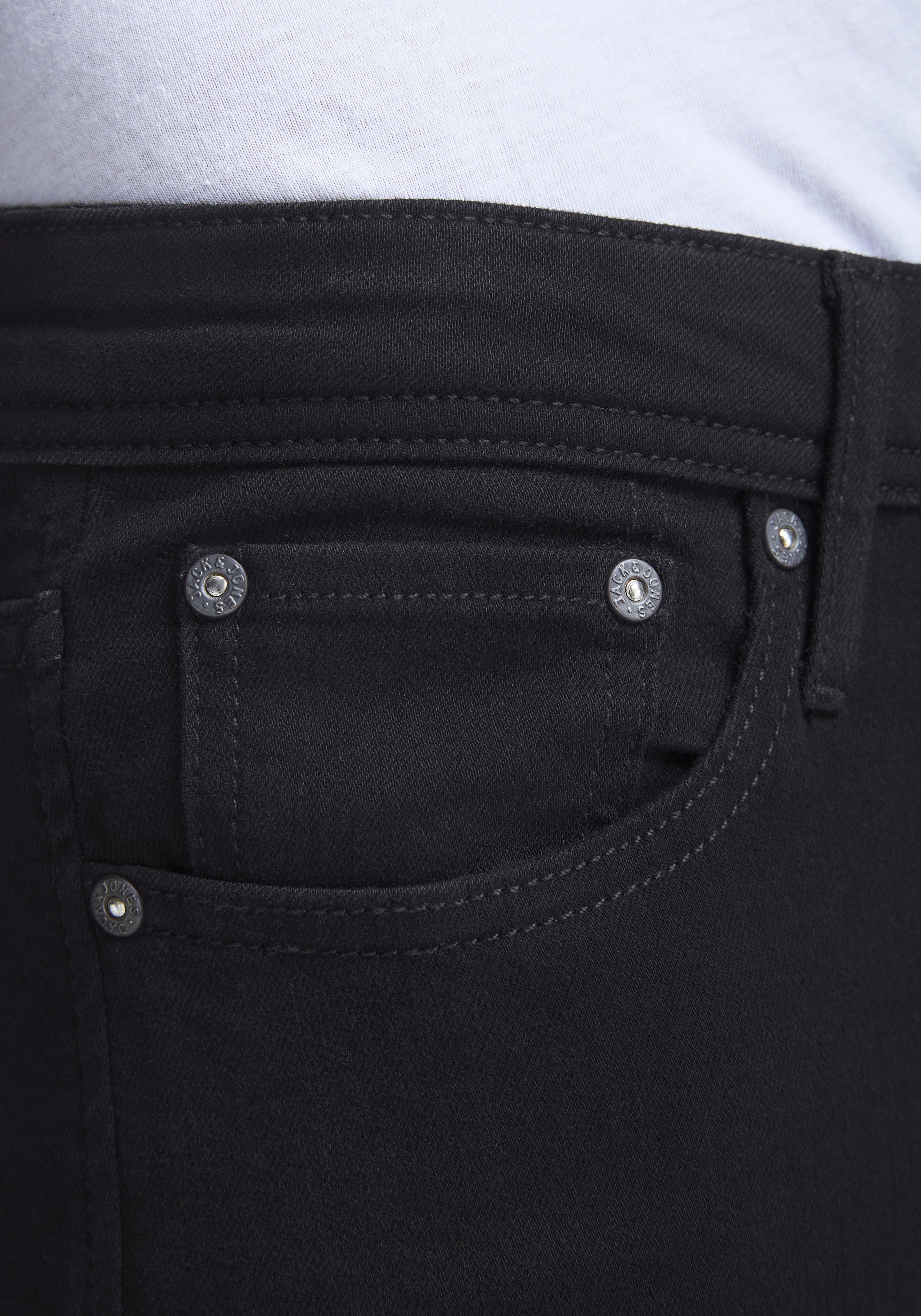 Jack & Jones Slim-fit-Jeans »JJIGLENN Slim-Fit mit Stretch und praktischer 5-Pocket-Form«, mit Abriebeffekten