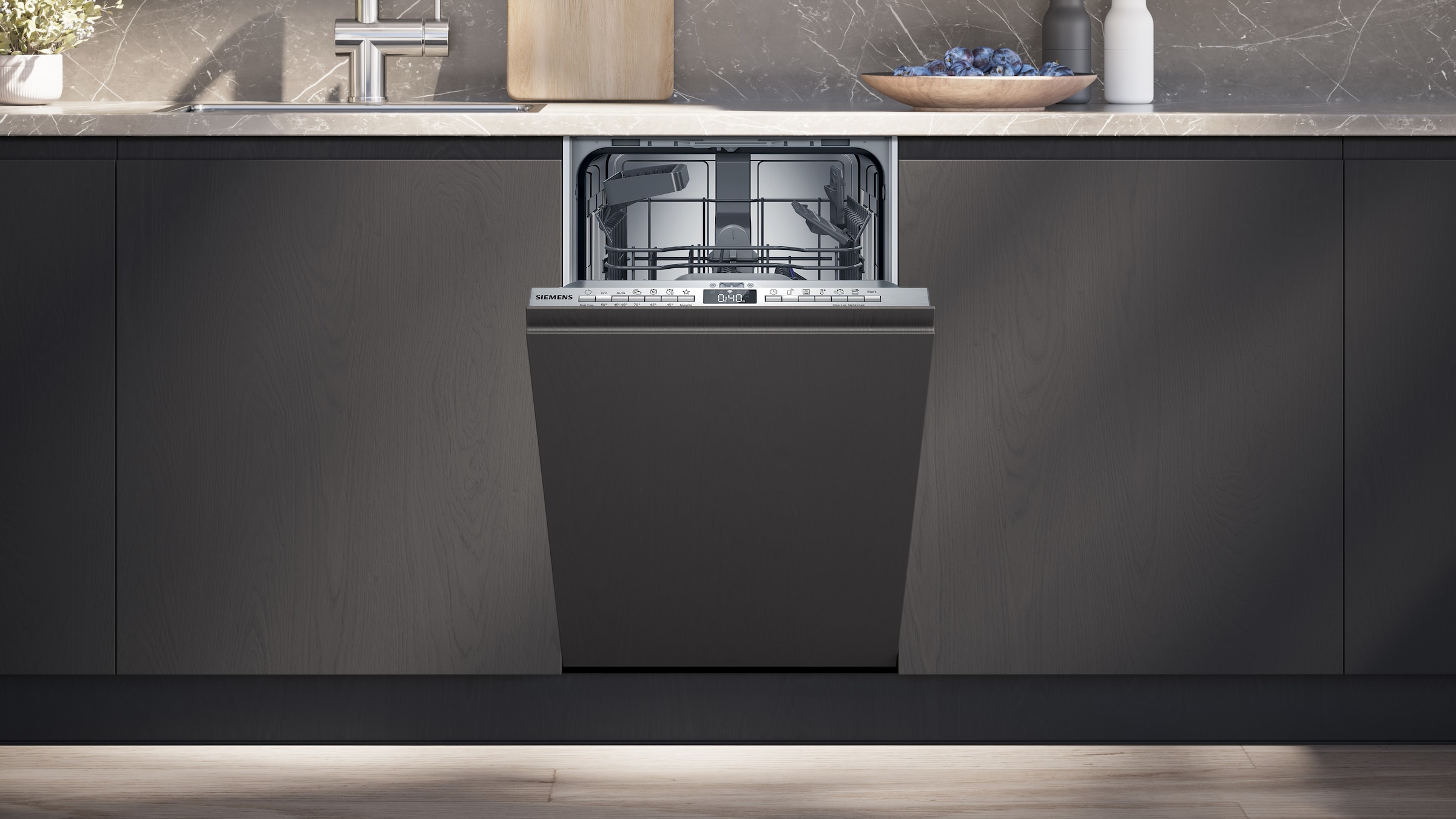 SIEMENS vollintegrierbarer Geschirrspüler iQ300 »SR63HX77KE« 10 tlg. Maßgedecke