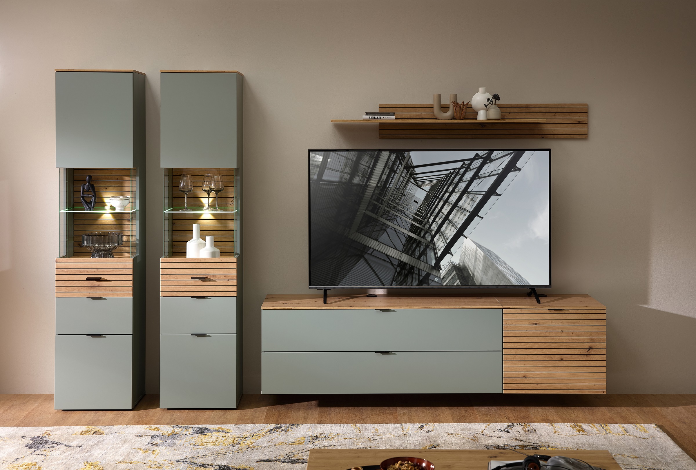 Innostyle Wohnwand "Ina Wohnwand, 320x200x40 cm (B/H/T)" 5 Stk. tlg. günstig online kaufen