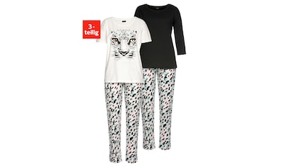 Vivance Dreams Pyjama, (Set, 2 tlg.), transparente elastische Spitze online  kaufen | BAUR