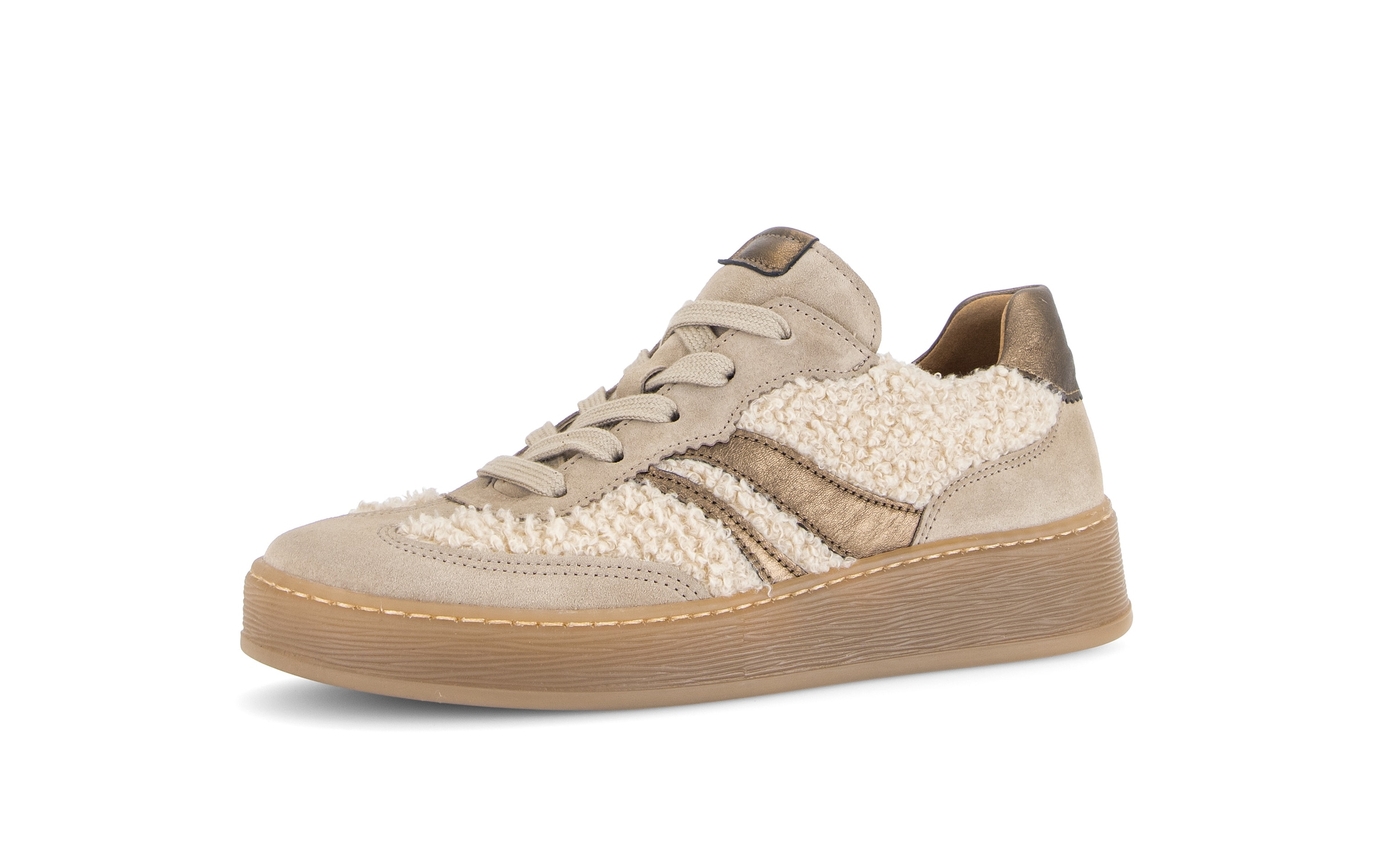 Gabor Sneaker  Freizeitschuh, Halbschuh, Schnürer mit Kontrastbesatz, Weite G (=weit)