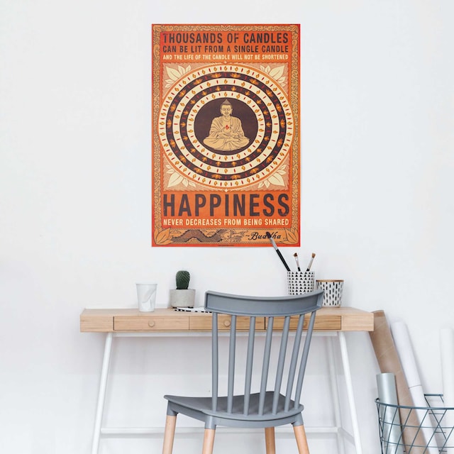 Black Friday Reinders! Poster »Buddha Happiness«, (1 St.) | BAUR