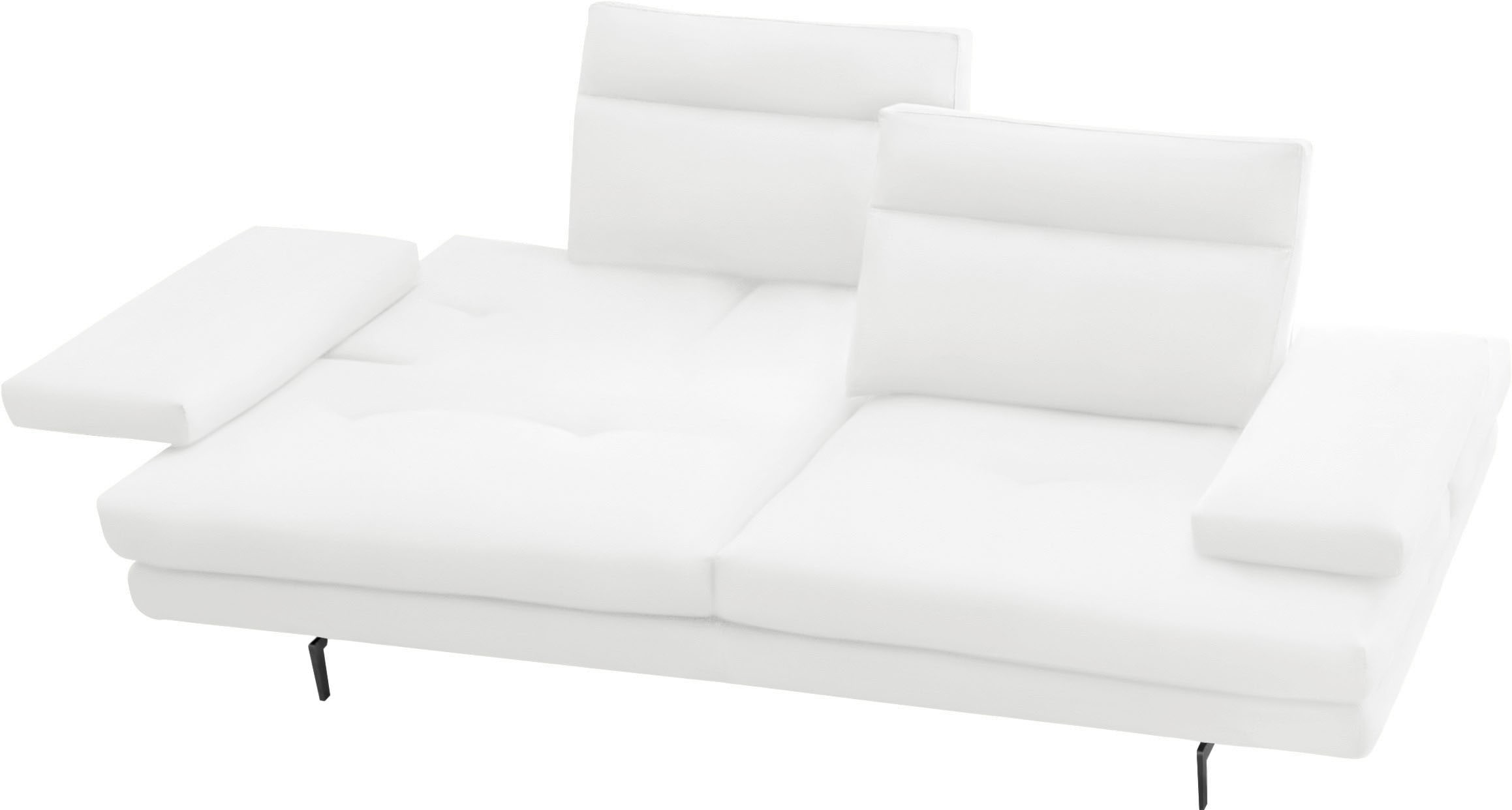 CALIA ITALIA 3,5-Sitzer »Toby Wing, italienisches Designsofa, super bequem, Megasofa«, inkl. Sitztiefenverstellung und Armteilfunktion, Füße in Schwarz matt