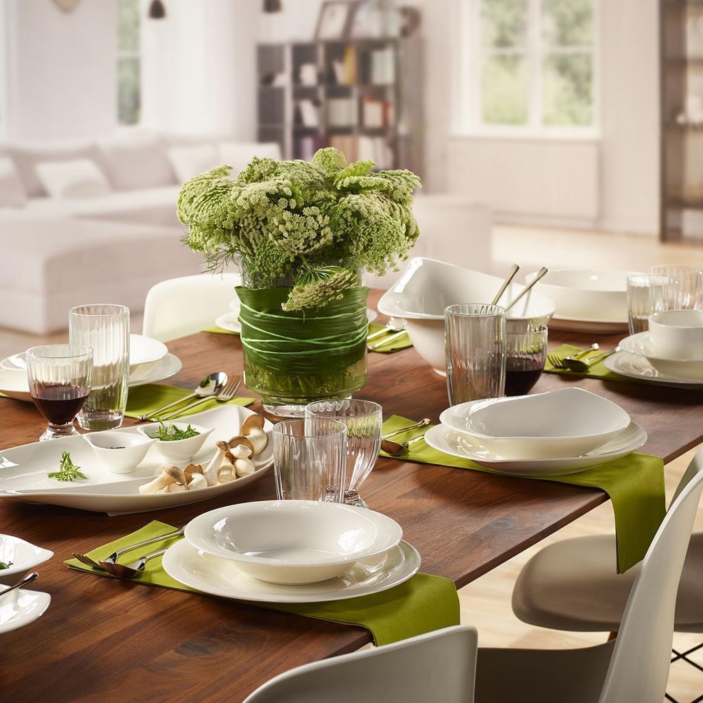 Villeroy & Boch Geschirr-Set »Tafelservice New Cottage Basic 12er Set weiß« Spülmaschinengeeignet, Mikrowellengeeignet