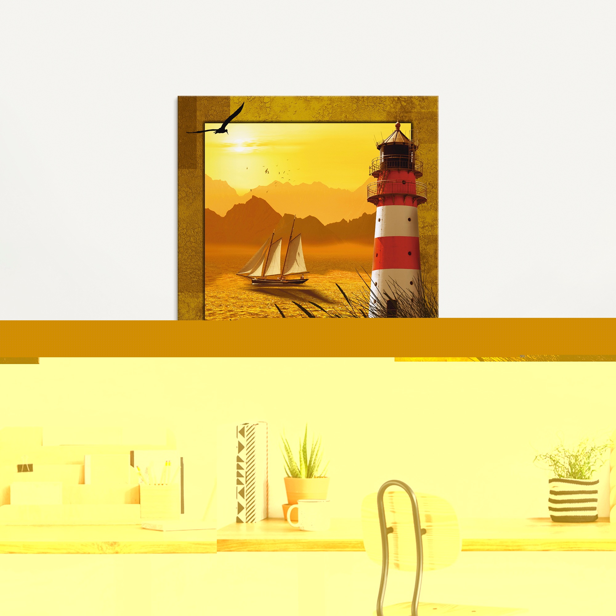 Artland Glasbild »Serie vier Jahreszeiten - Sommer«, Gebäude, (1 St.), in verschiedenen Größen