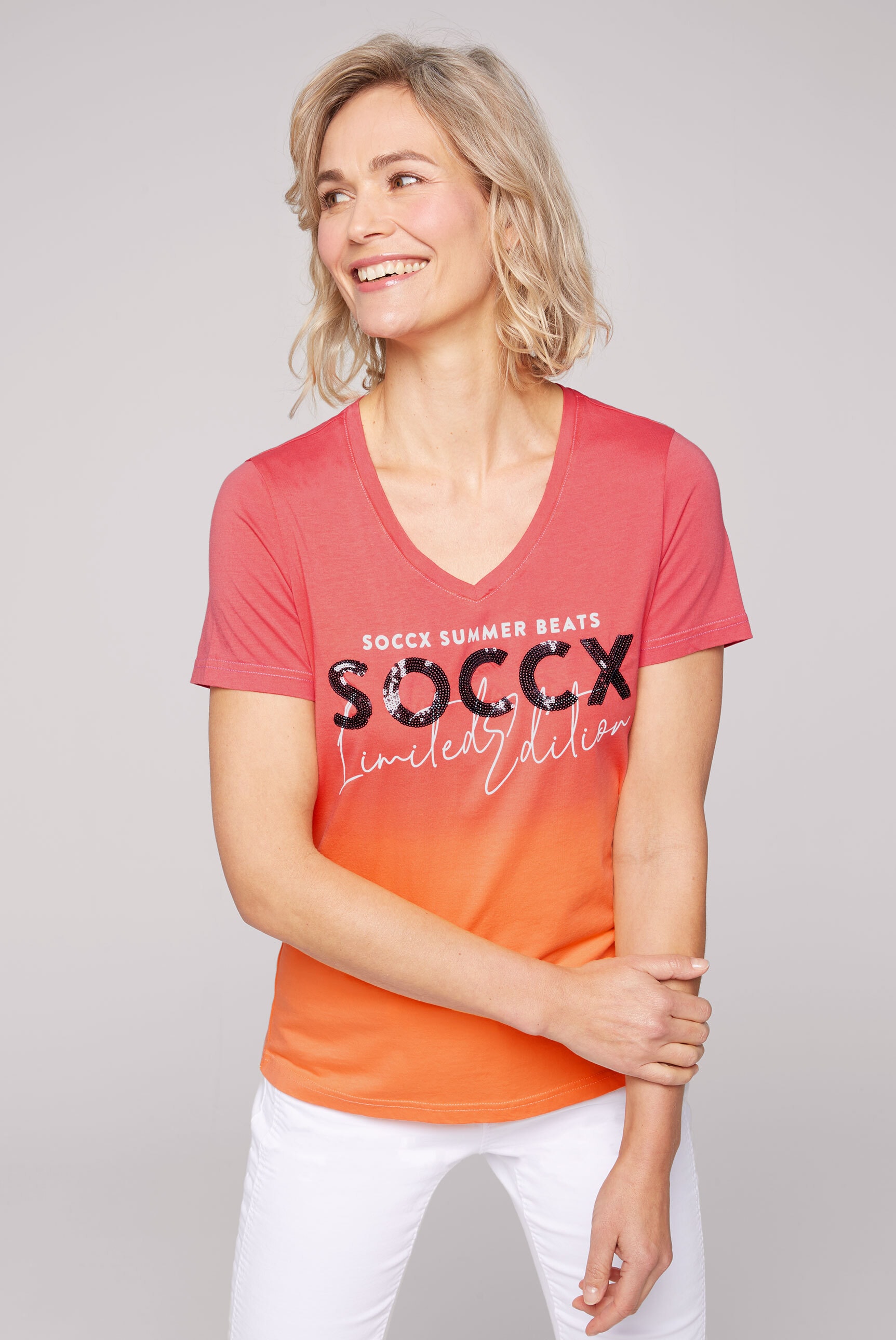 SOCCX V-Shirt, mit Elasthan-Anteil | kaufen BAUR für