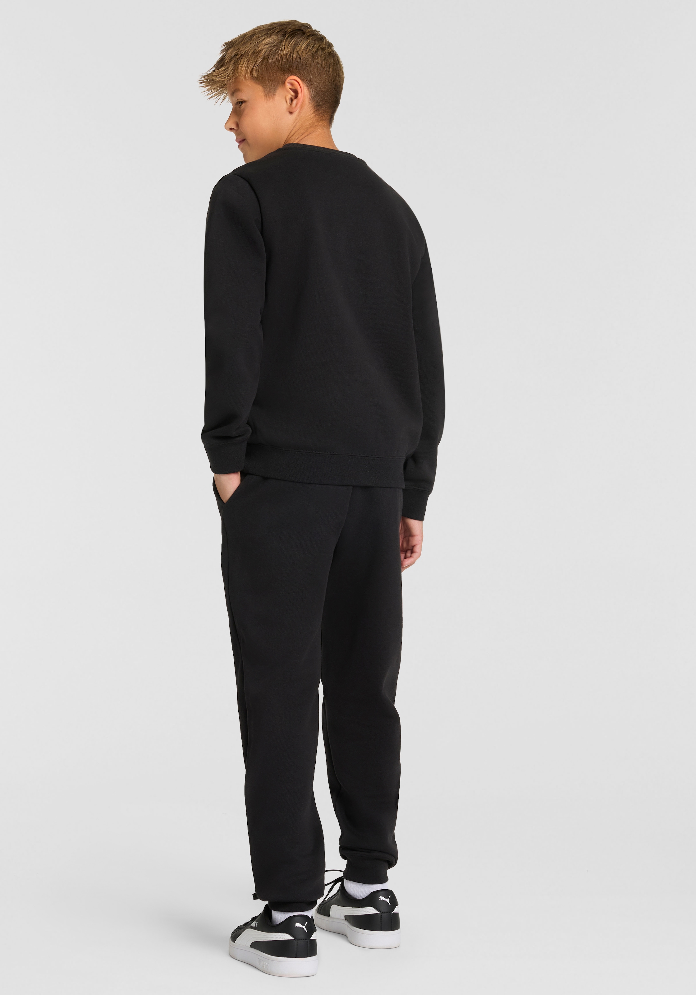 PUMA Trainingsanzug »ESS NO.1 LOGO CREW SWEAT SUIT FL B«, (2 tlg.)